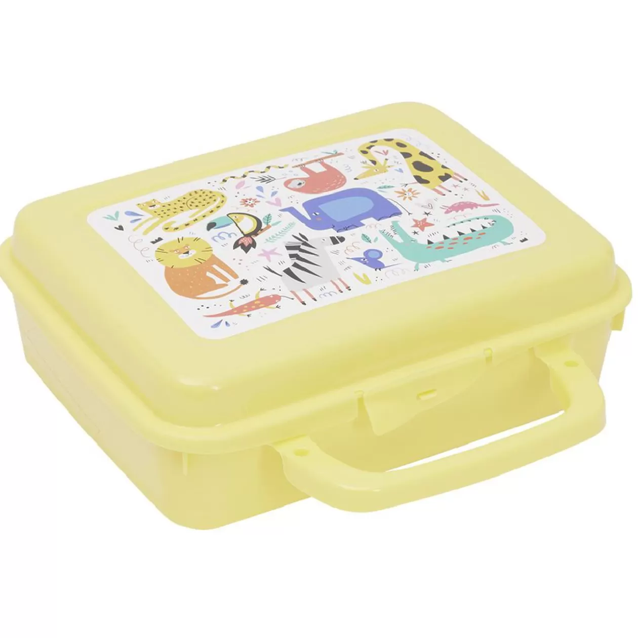 Gifi Boîte à sandwich rectangulaire avec anse plastique vert 16x20xH7cm< Conservation Alimentaire