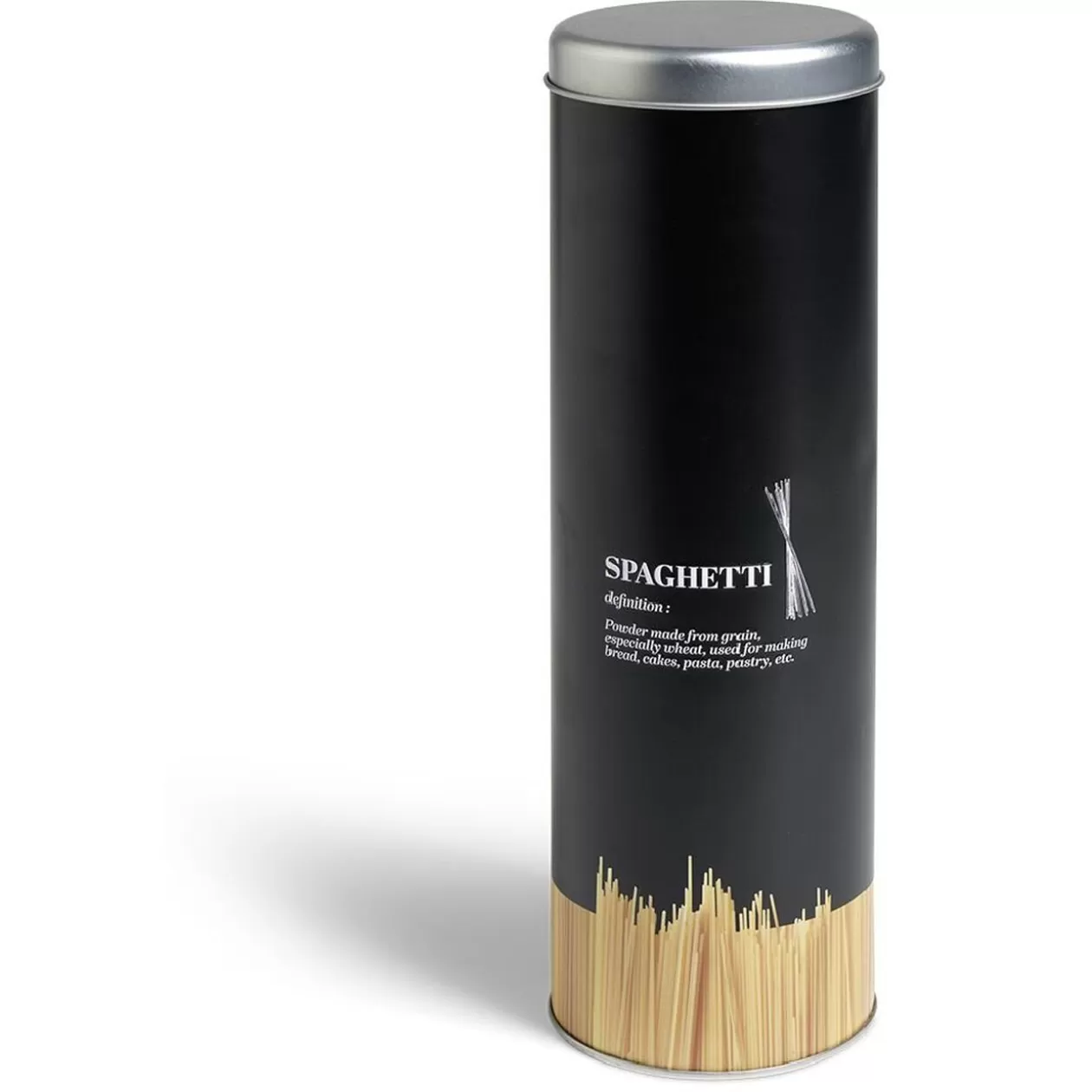 Gifi Boîte à spaghetti en métal noir/imprimé - Ø9xH.29cm< Conservation Alimentaire