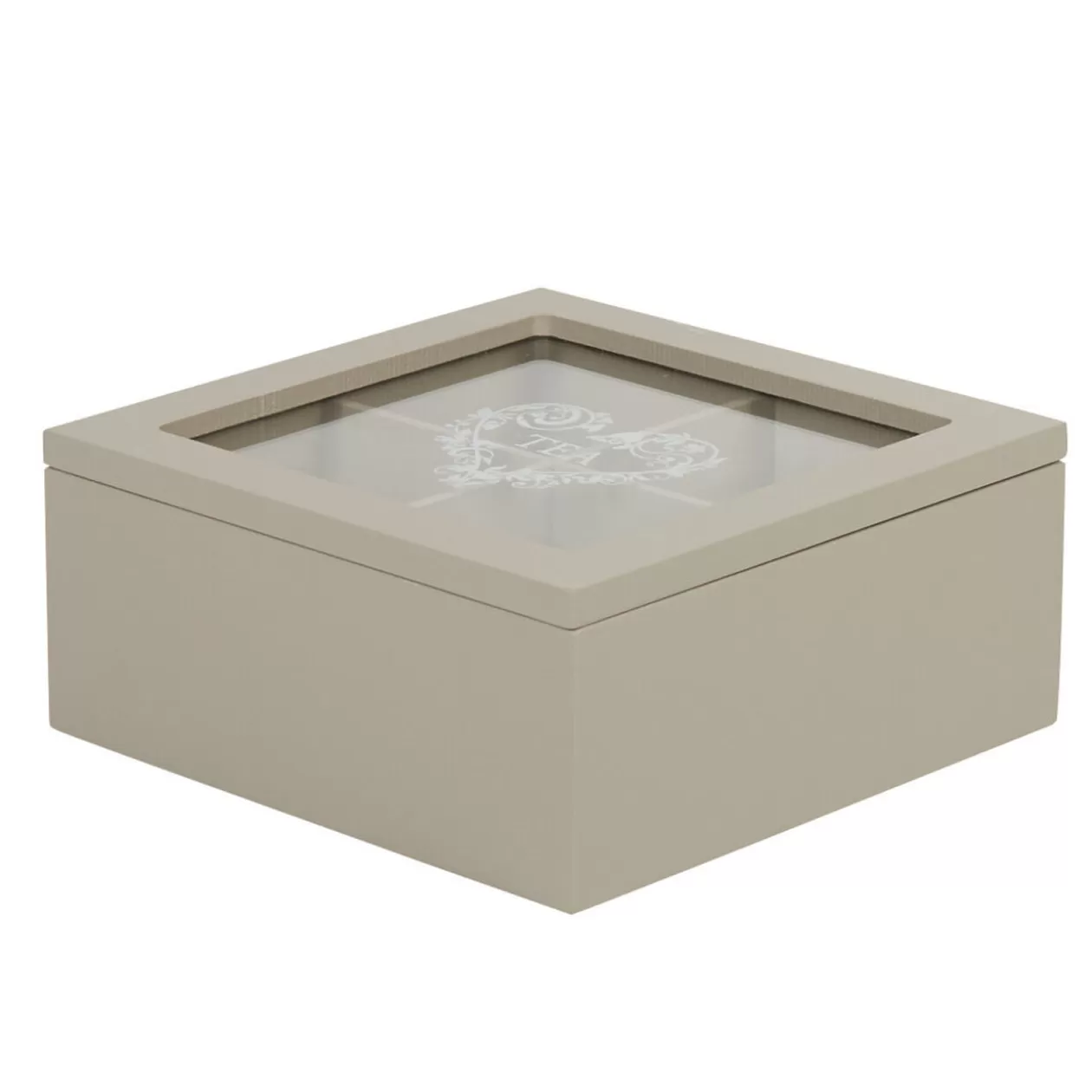 Gifi Boîte à thé bois gris< Vaisselle Et Accessoires De Table