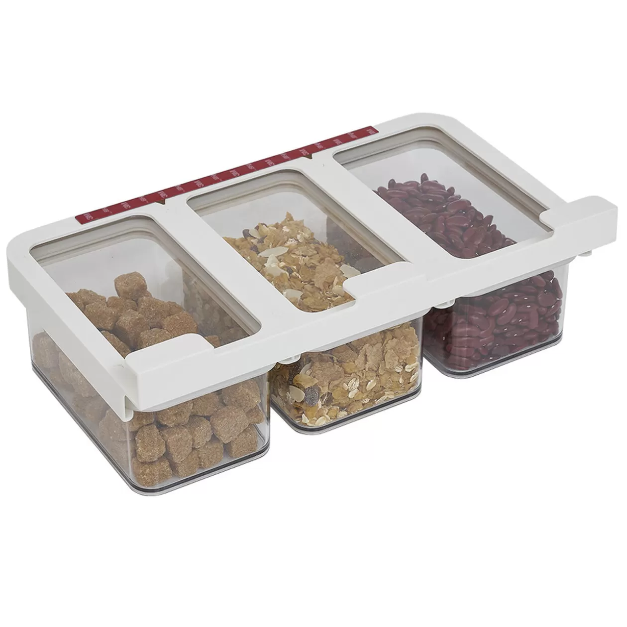 Gifi Boîte alimentaire 3en1 à fixer sur étagère L33x19xH11cm< Conservation Alimentaire