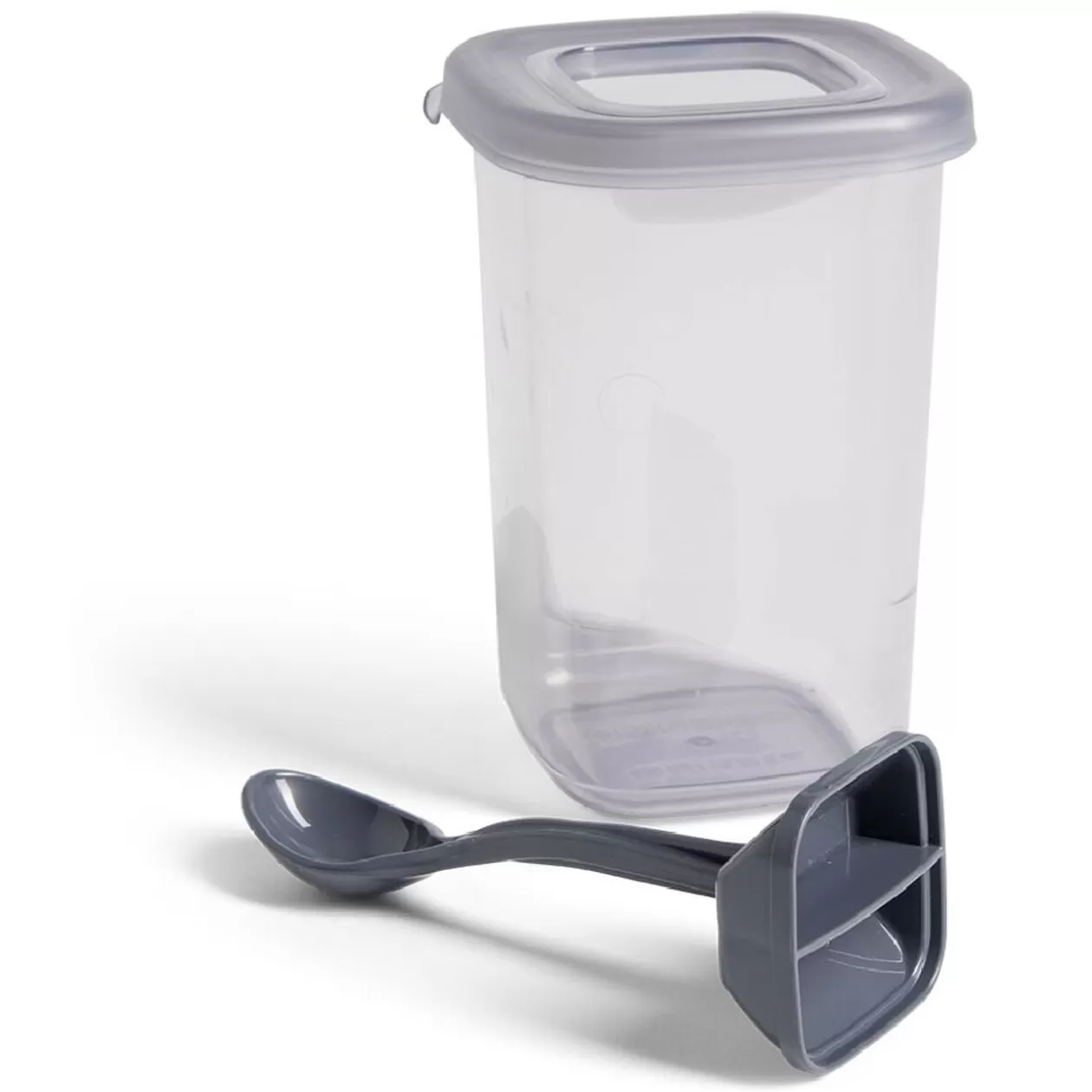 Gifi Boîte alimentaire + cuillère polypropylène gris 450mL< Rangement De Cuisine
