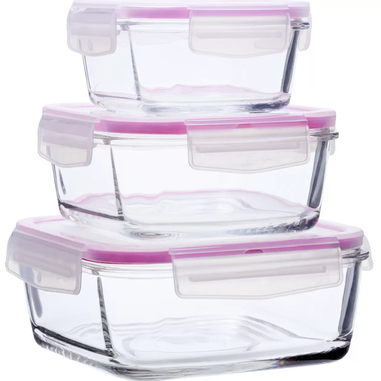 Gifi Boîte alimentaire carrée en verre x3< Conservation Alimentaire