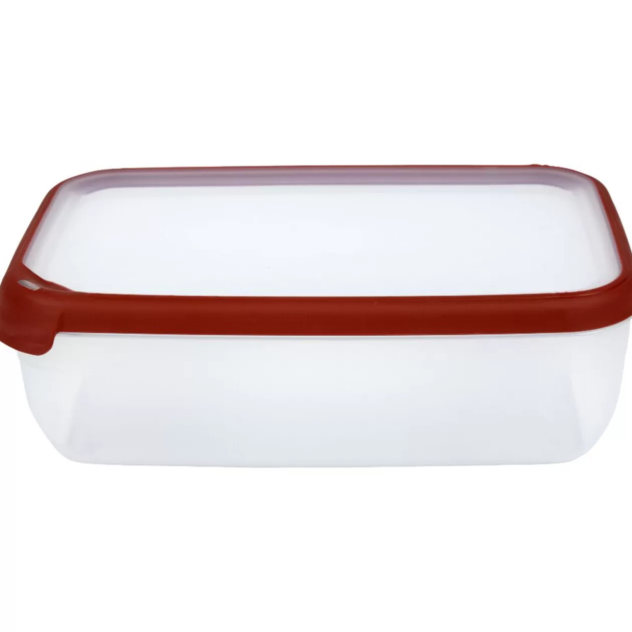 Gifi Boîte alimentaire hermétique rectangulaire transparente et rouge 4 L< Conservation Alimentaire