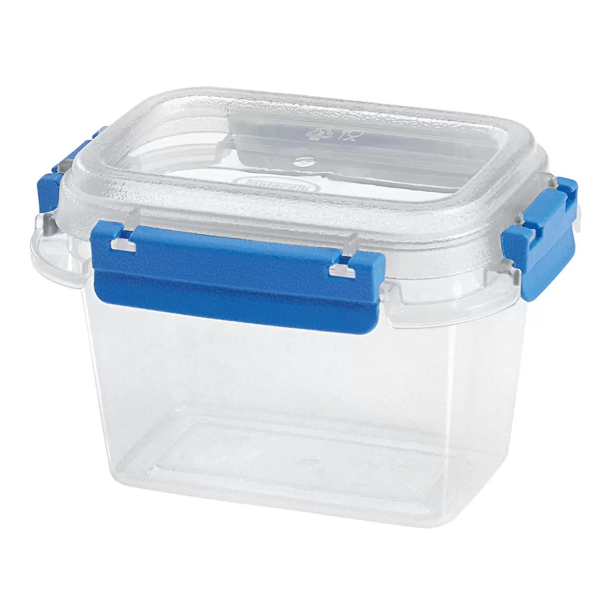 Gifi Boîte alimentaire rectangulaire transparente bleu et blanc 0,5L< Conservation Alimentaire