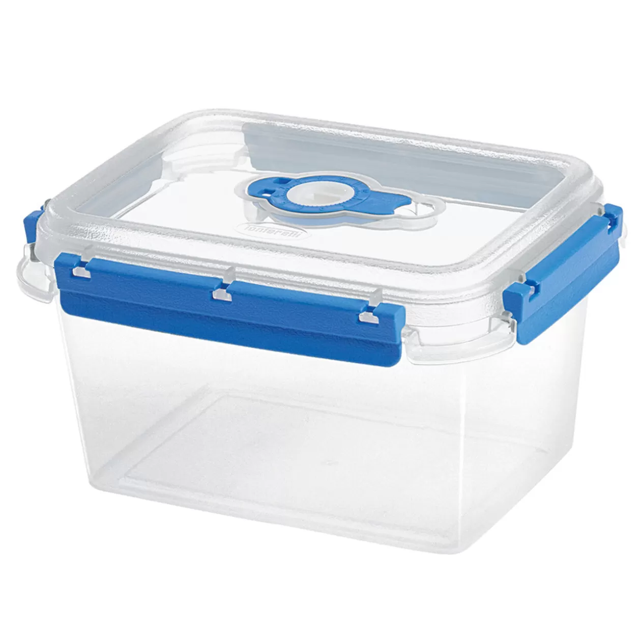 Gifi Boîte alimentaire rectangulaire transparente bleu et blanc 1,5L< Conservation Alimentaire