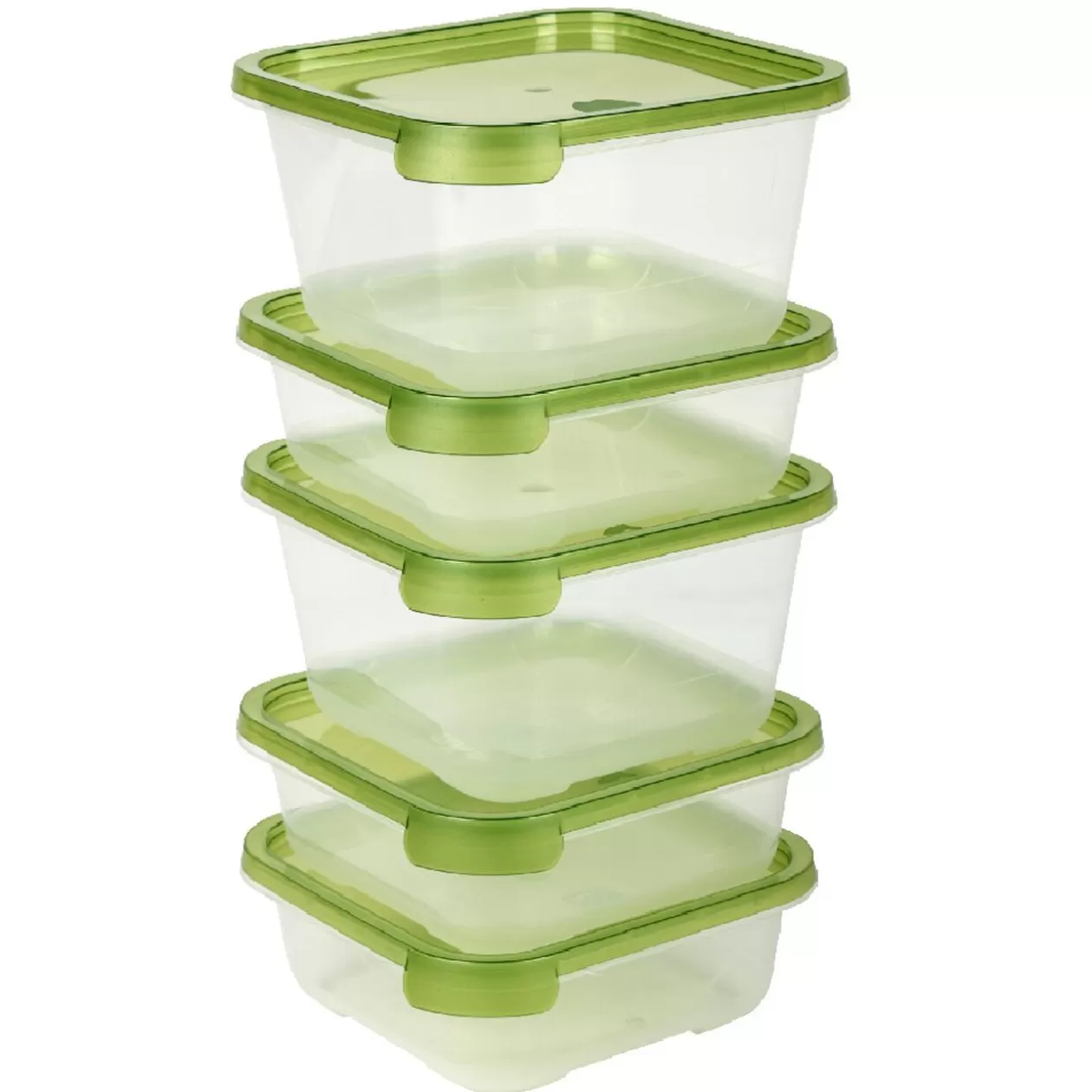 Gifi Boîte alimentaire transparente et verte x5< Conservation Alimentaire