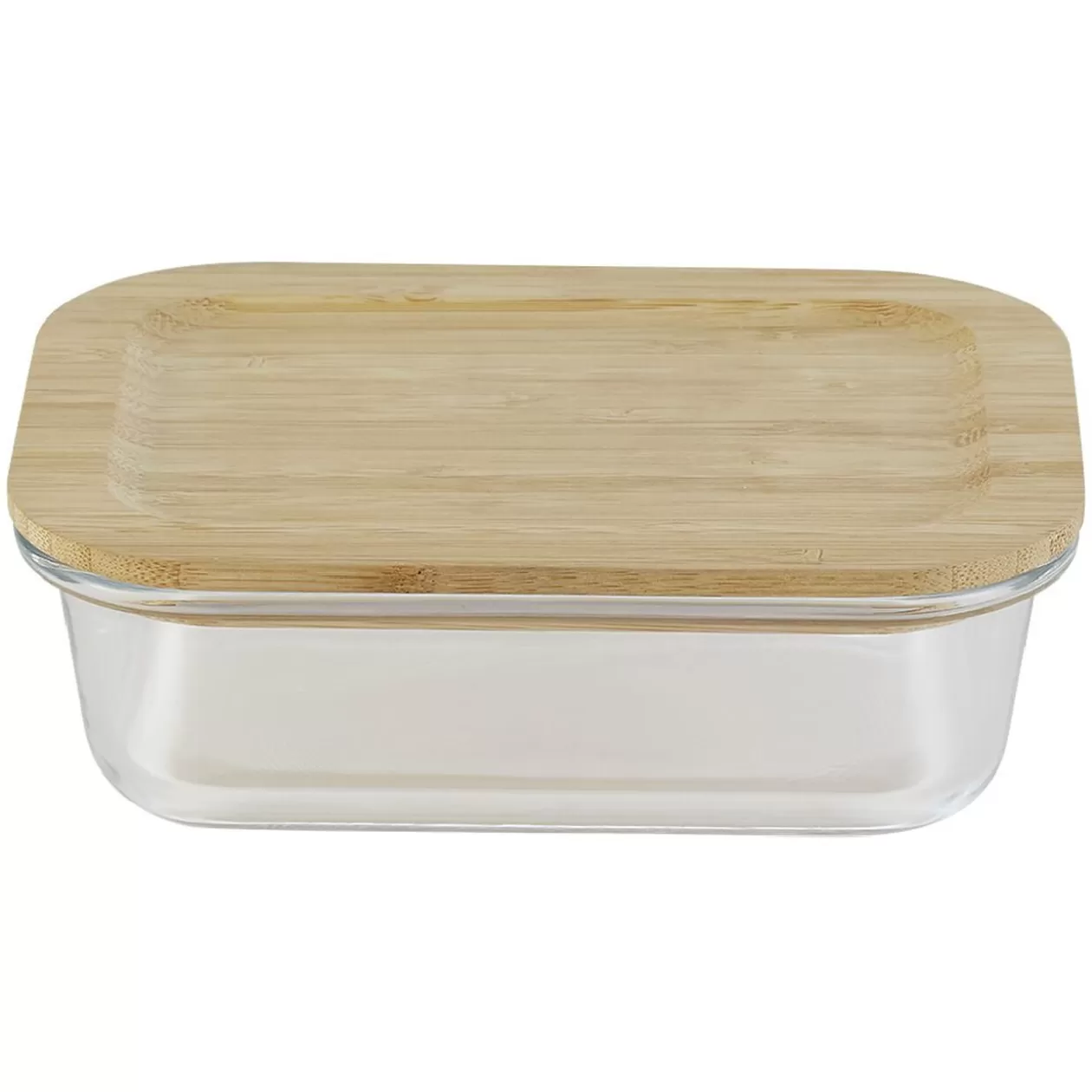 Gifi Boîte alimentaire verre avec couvercle bambou< Conservation Alimentaire