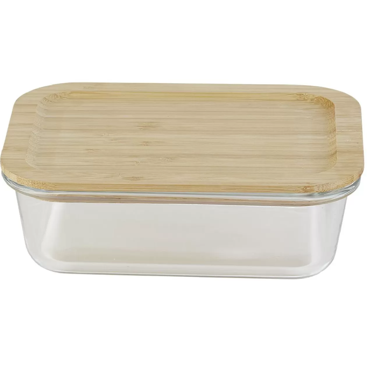Gifi Boîte alimentaire verre avec couvercle bambou 1 000 ml< Conservation Alimentaire