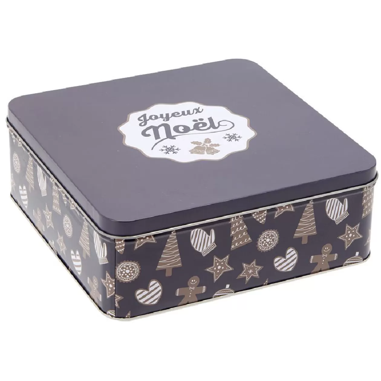 Gifi Boîte carrée en métal pour gâteaux de Noël< Conservation Alimentaire
