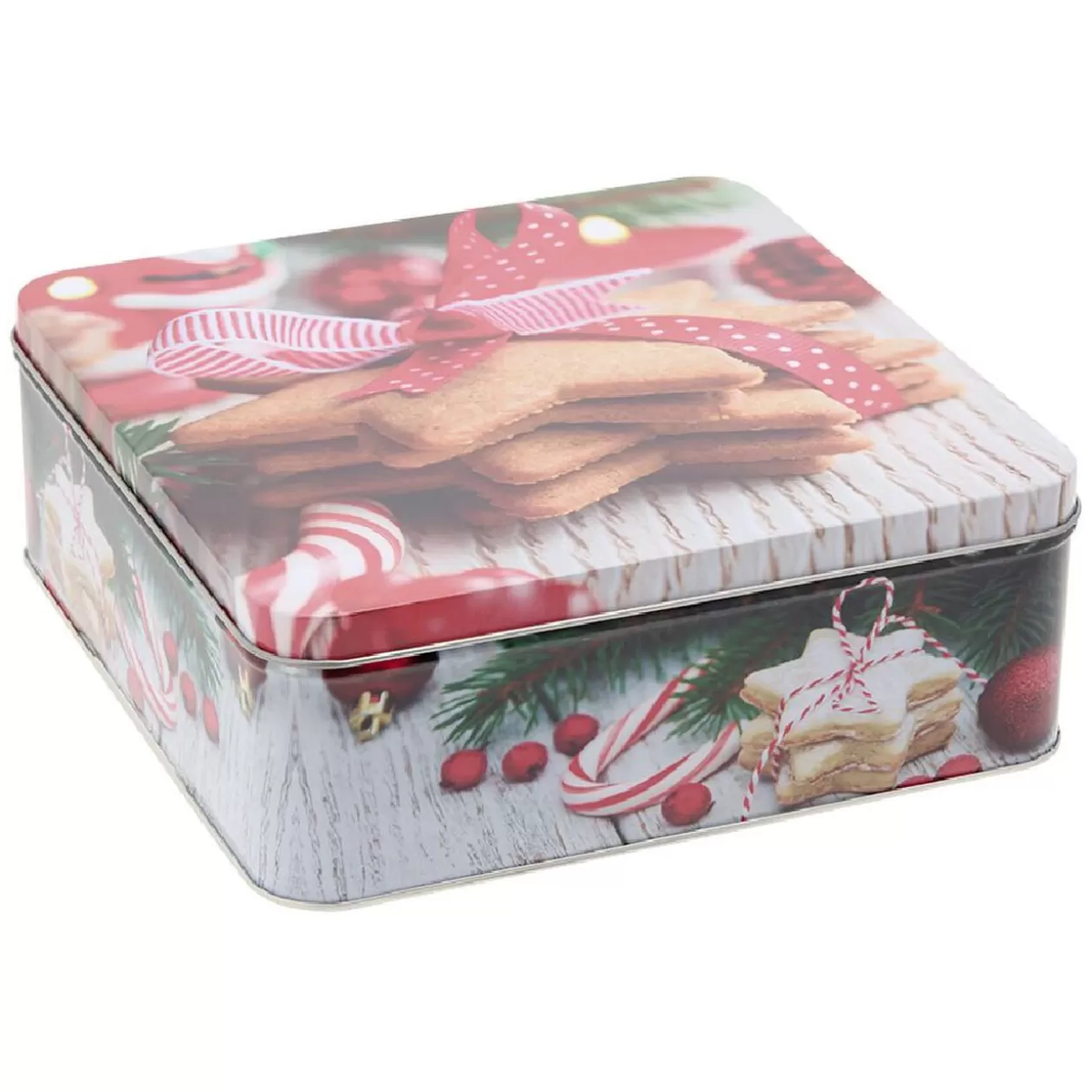 Gifi Boîte carrée en métal pour gâteaux de Noël< Conservation Alimentaire
