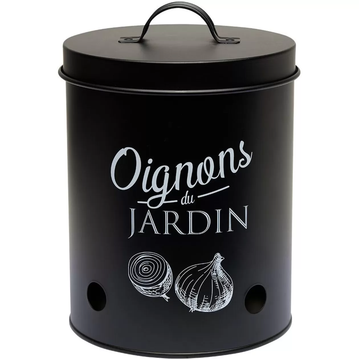 Gifi Boîte de conservation métal noir pour oignon< Conservation Alimentaire