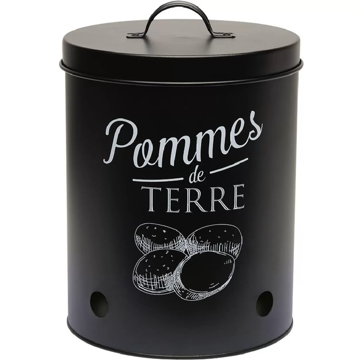Gifi Boîte de conservation métal noir pour pomme de terre< Conservation Alimentaire