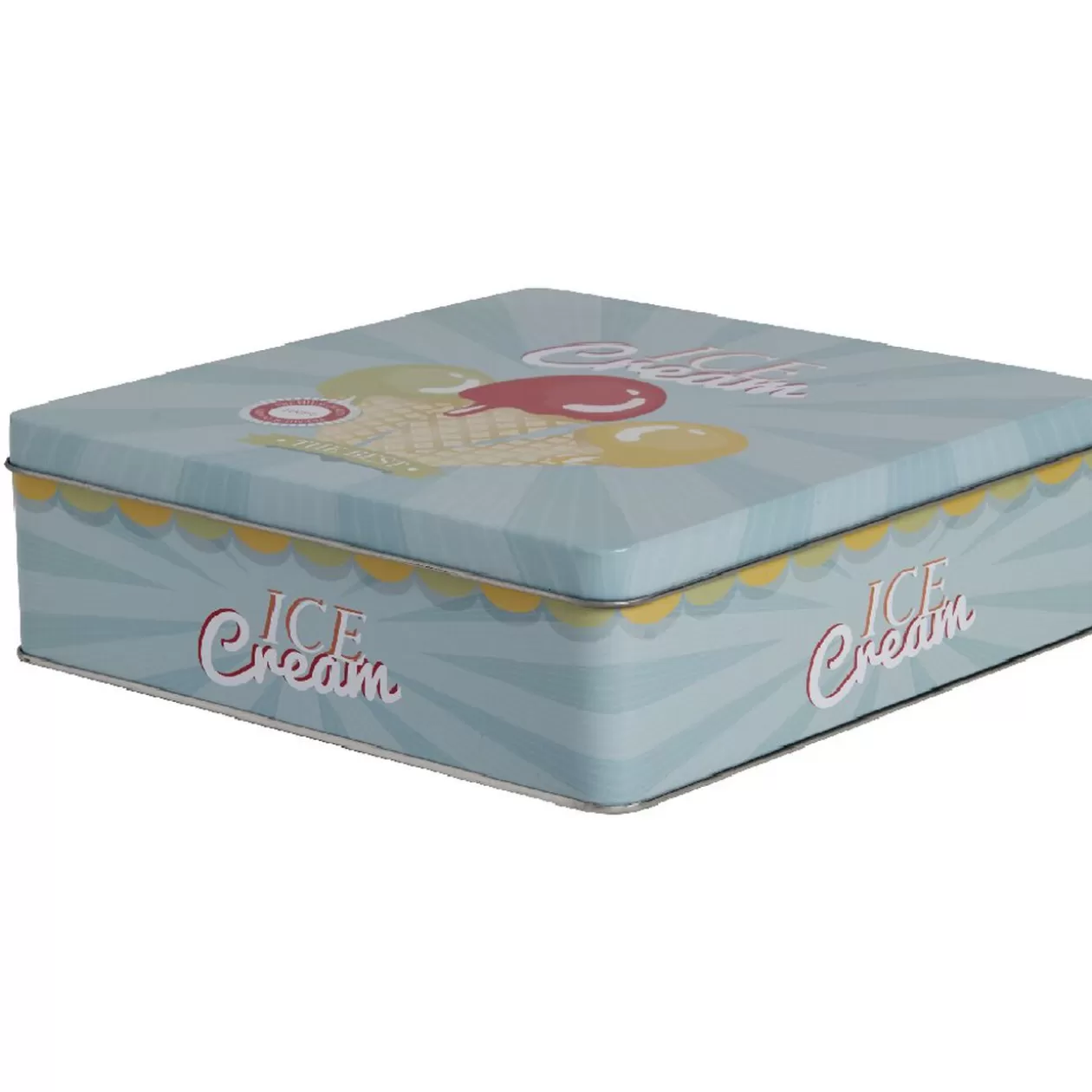 Gifi Boîte de rangement cuisine bleue décor glace multicolore< Conservation Alimentaire