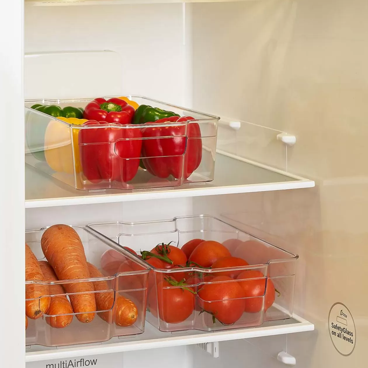 Gifi Boîte de rangement transparente pour réfrigérateur x3< Rangement De Cuisine