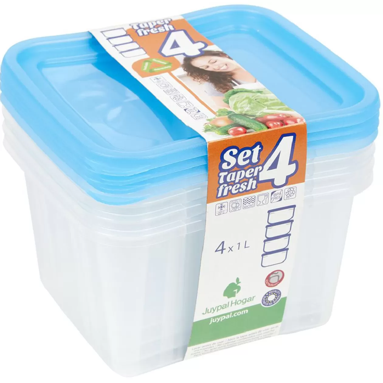 Gifi Boîte rangement alimentaire 1,1 L x4< Conservation Alimentaire