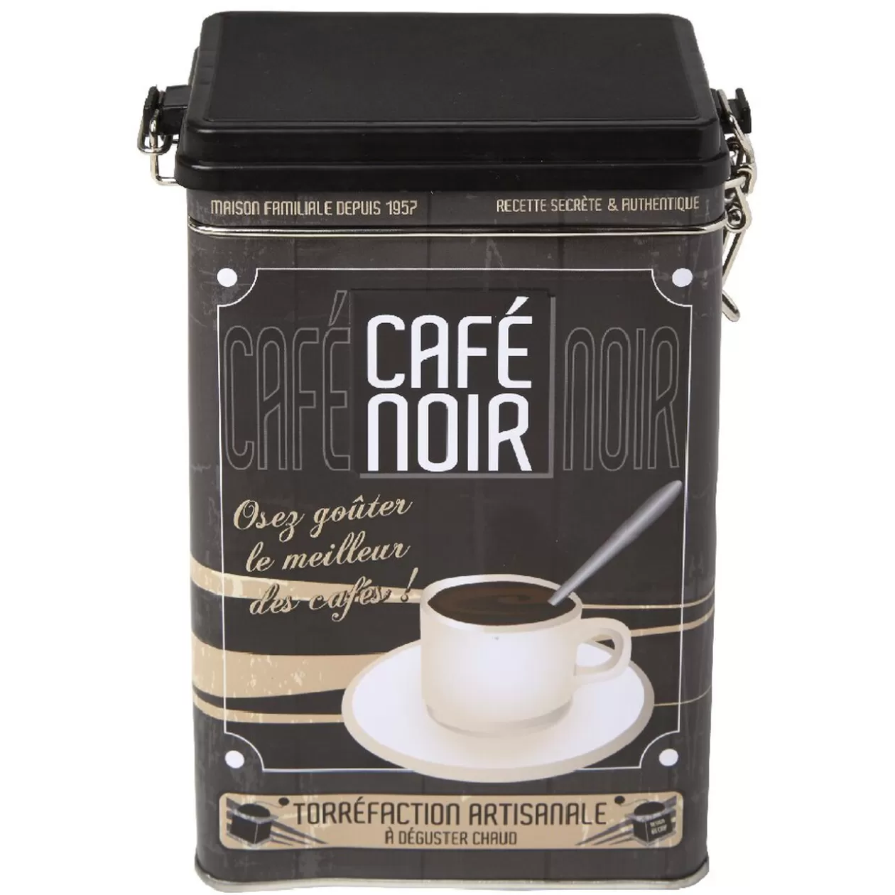 Gifi Boîte rectangulaire en métal design café noir< Conservation Alimentaire