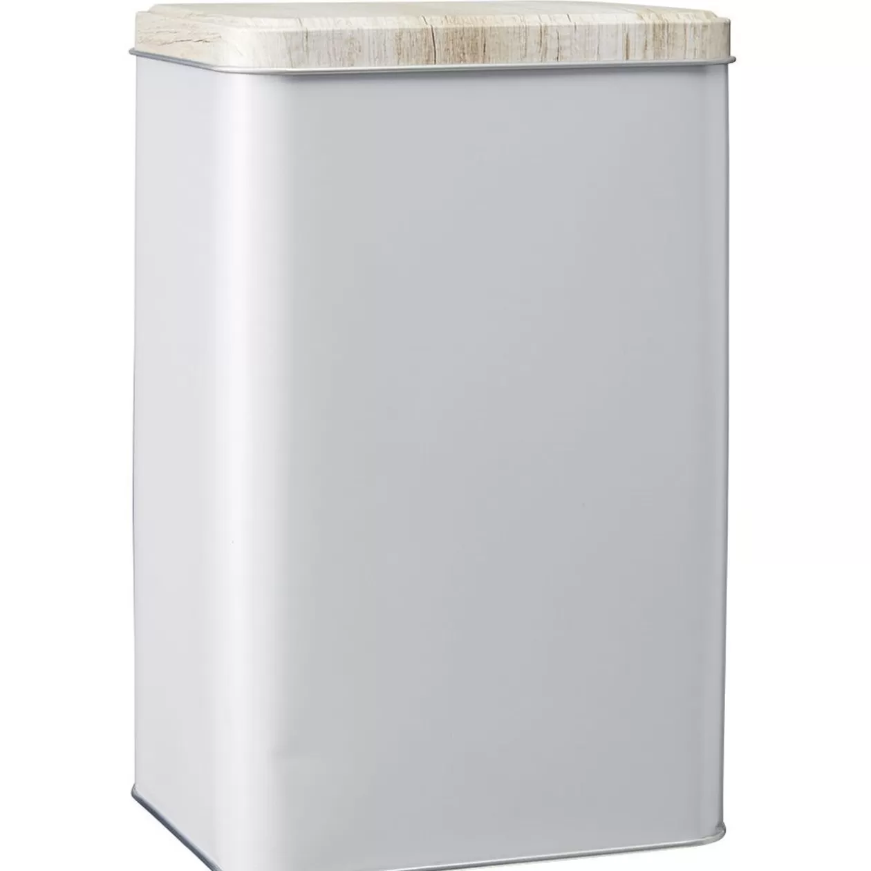 Gifi Boîte rectangulaire en métal gris avec couvercle effet bois< Conservation Alimentaire