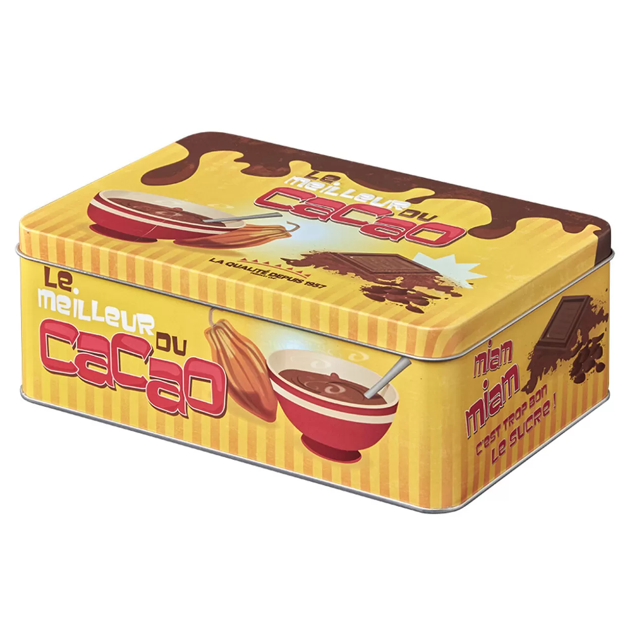 Gifi Boîte rectangulaire en métal le meilleur du cacao< Conservation Alimentaire