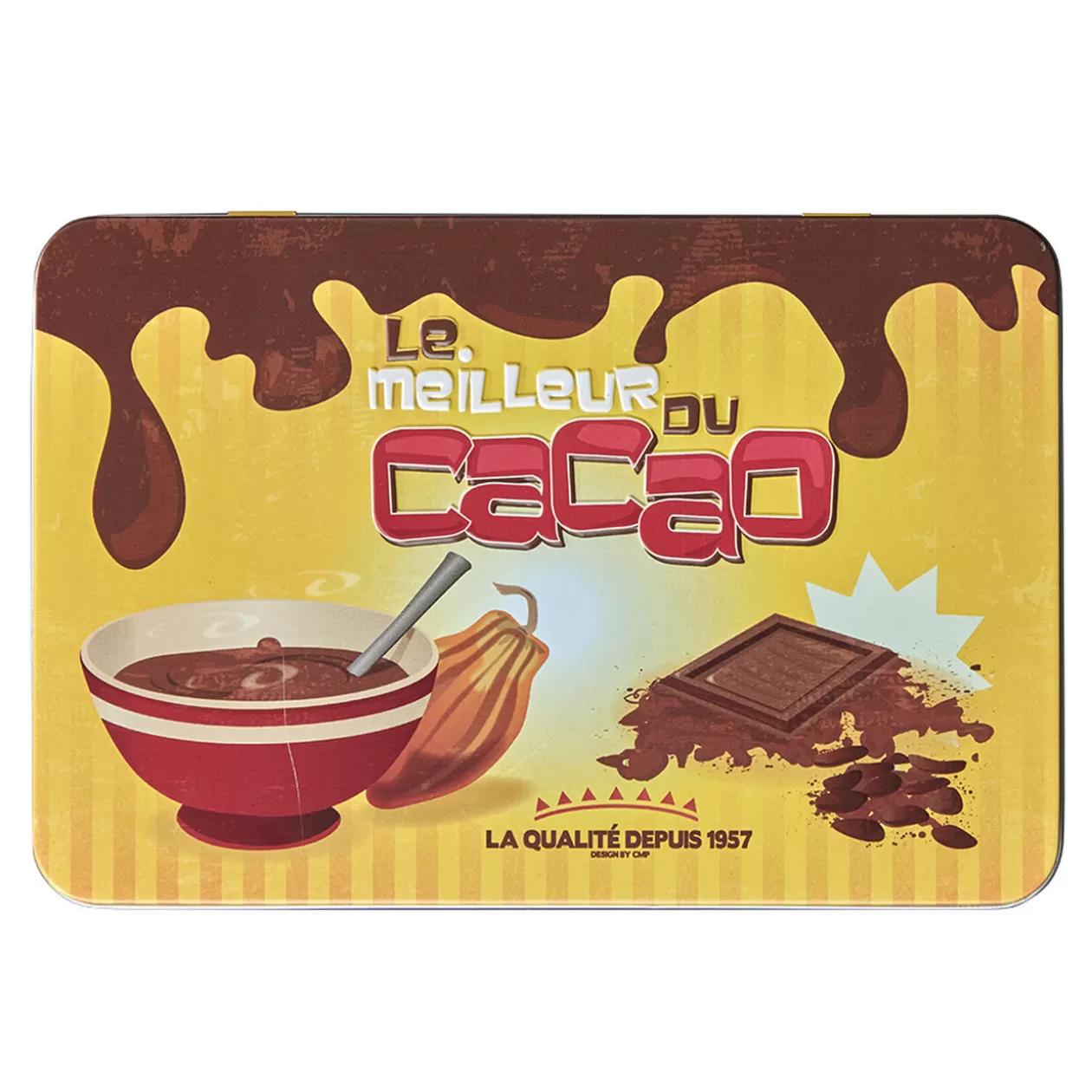 Gifi Boîte rectangulaire en métal le meilleur du cacao< Conservation Alimentaire