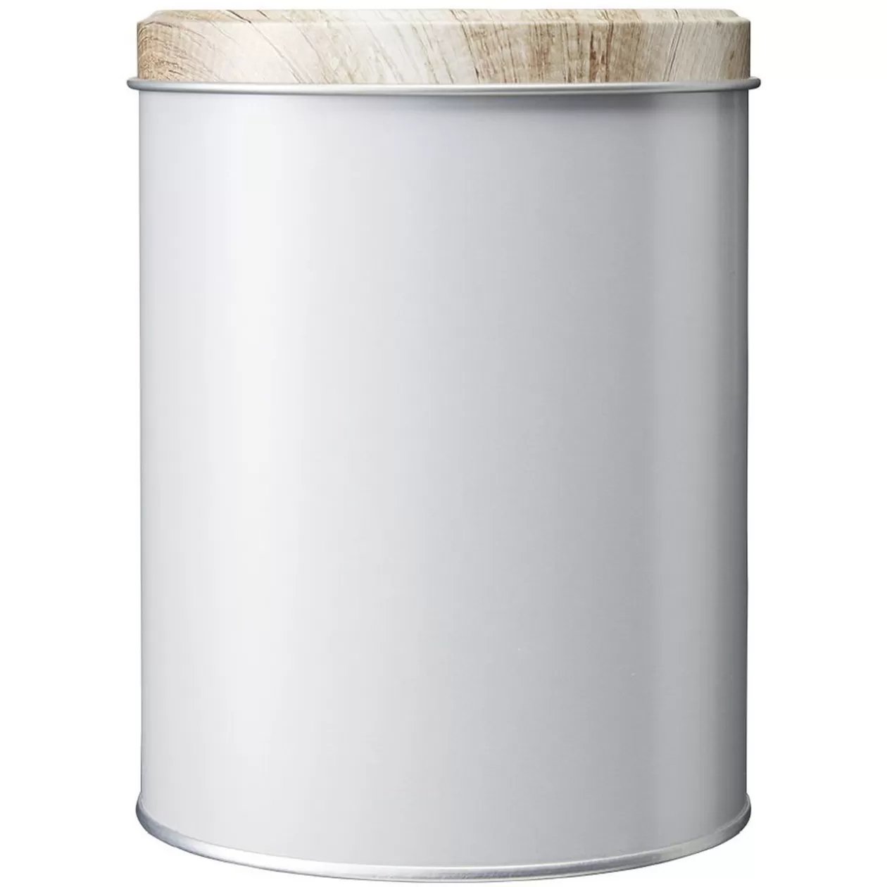 Gifi Boîte ronde en métal gris avec couvercle effet bois< Conservation Alimentaire