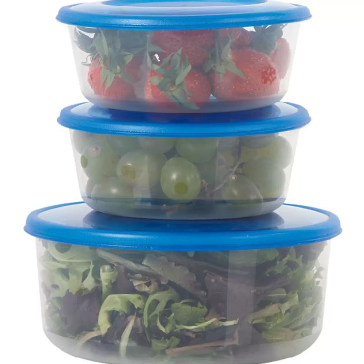 Gifi Boîte ronde micro onde couvercle bleu x3 plastique< Conservation Alimentaire