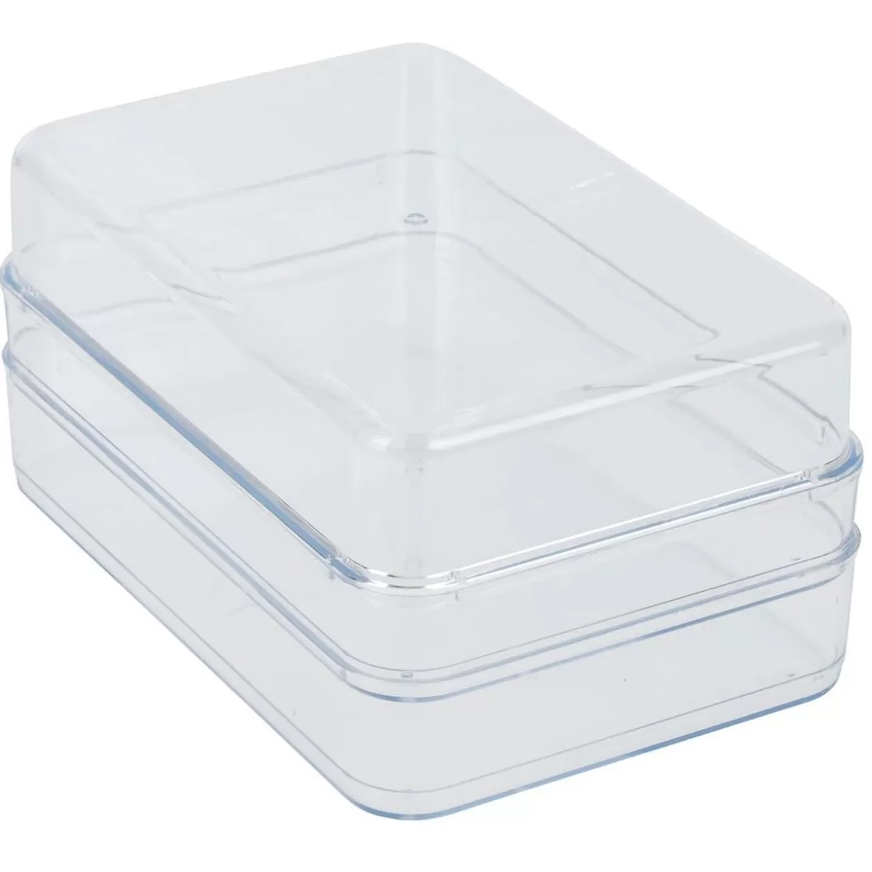 Gifi Boîte transparente à 2 niveaux pour frigo 2,5L - L.21,5x14,5xH10,5cm< Rangement De Cuisine