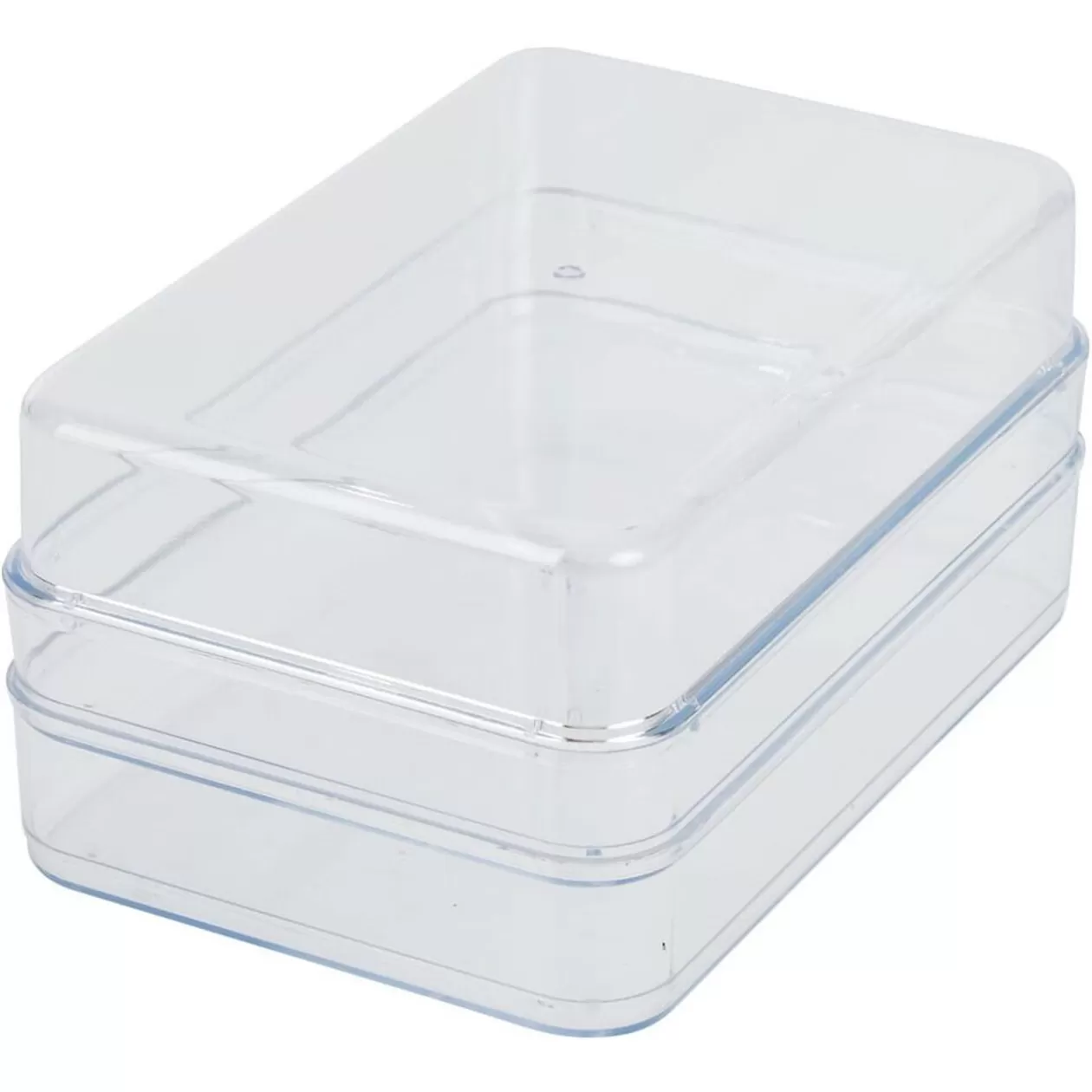 Gifi Boîte transparente à 2 niveaux pour frigo 2,5L - L.21,5x14,5xH10,5cm< Rangement De Cuisine