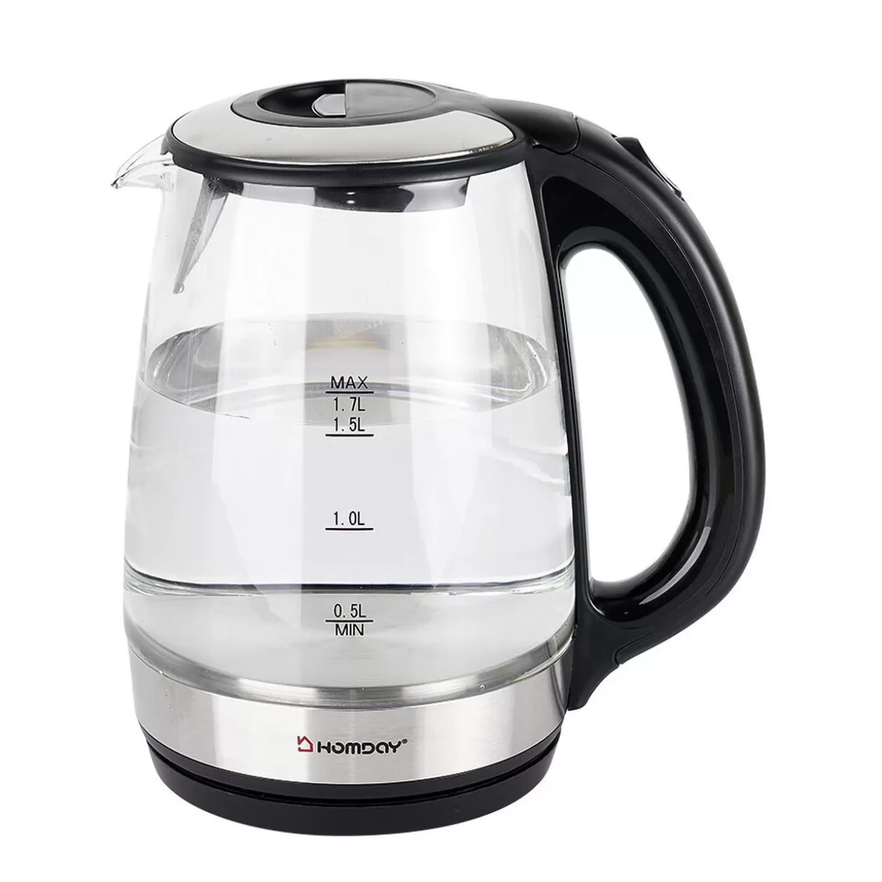 Gifi Bouilloire en verre Homday électrique à LED bleu 1,7L< Petit Électroménager