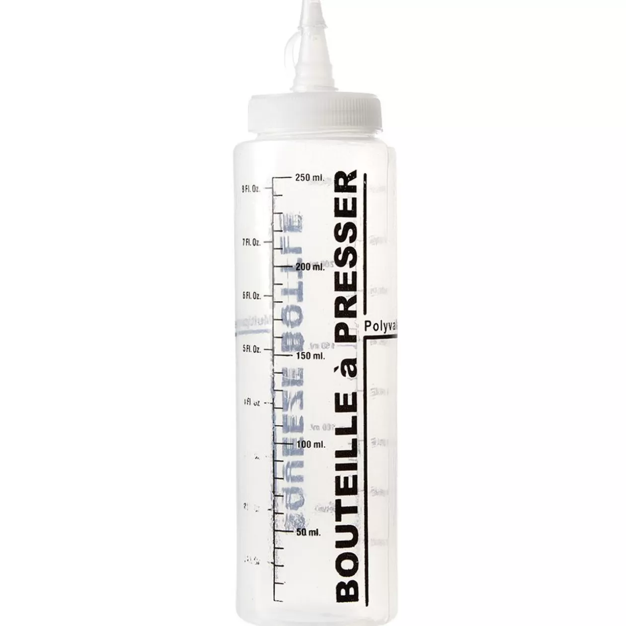 Gifi Bouteille compressible graduée blanche< Préparation Culinaire