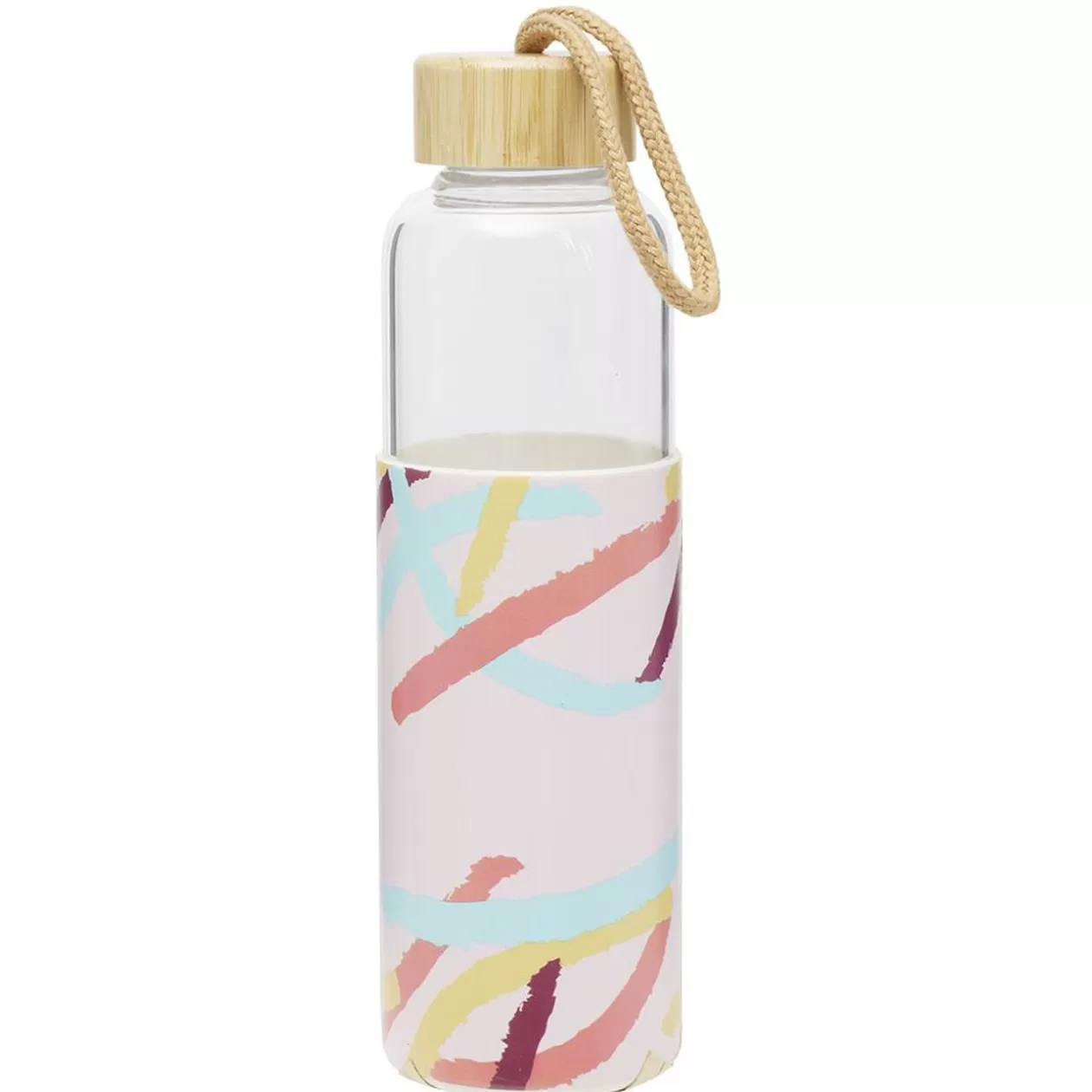 Bouteille en verre avec étui silicone antidérapant 550ml Ø6,6xH24cm>Gifi Best
