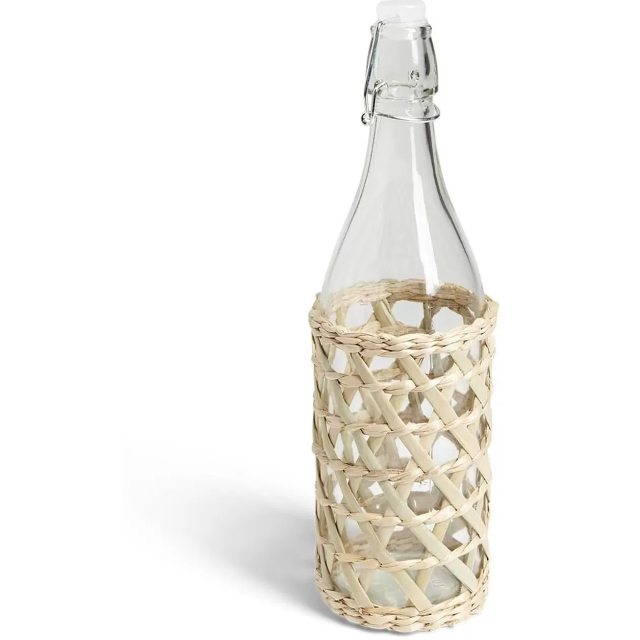 Gifi Bouteille limonade 1L verre et raphia Ø8,5xH32cm< Vaisselle Et Accessoires De Table