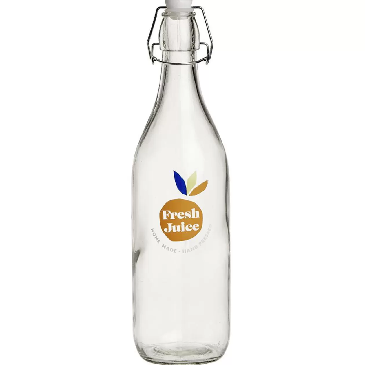 Bouteille verre transparent Fresh Juice bouchon mécanique 1L H30cm>Gifi Cheap