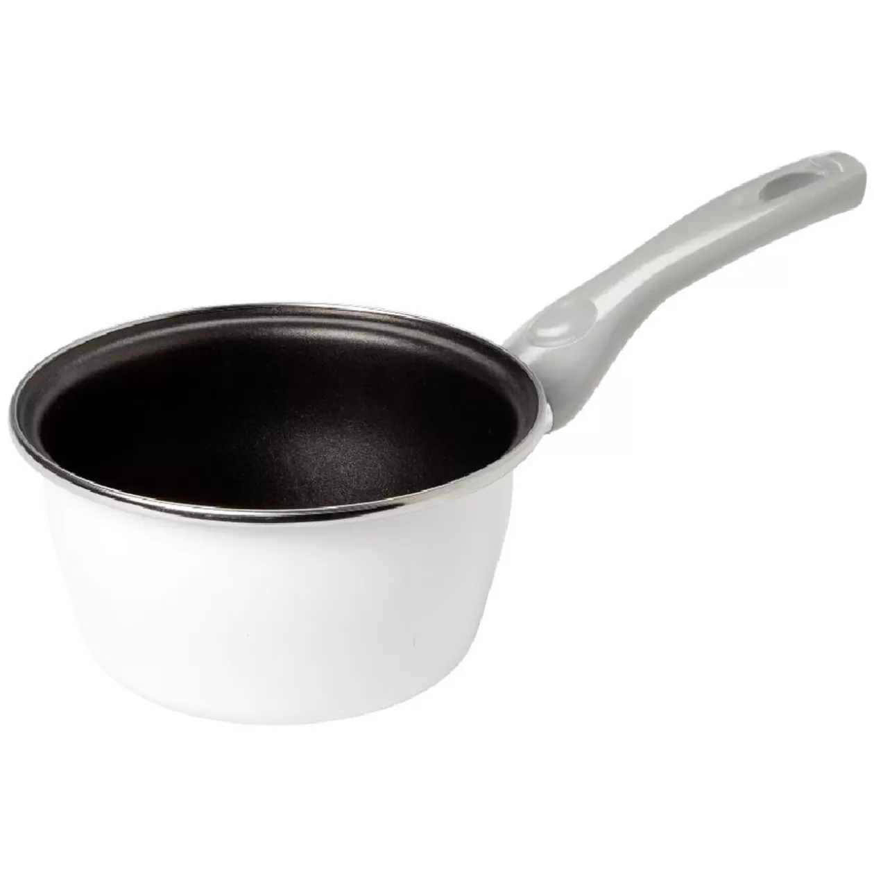 Gifi Casserole acier émaillé noir et blanc Ø 16 cm< Cuisson