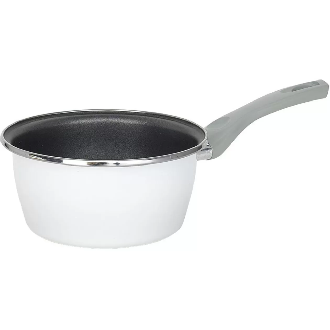 Gifi Casserole acier émaillé noir et blanc Ø 18 cm< Cuisson