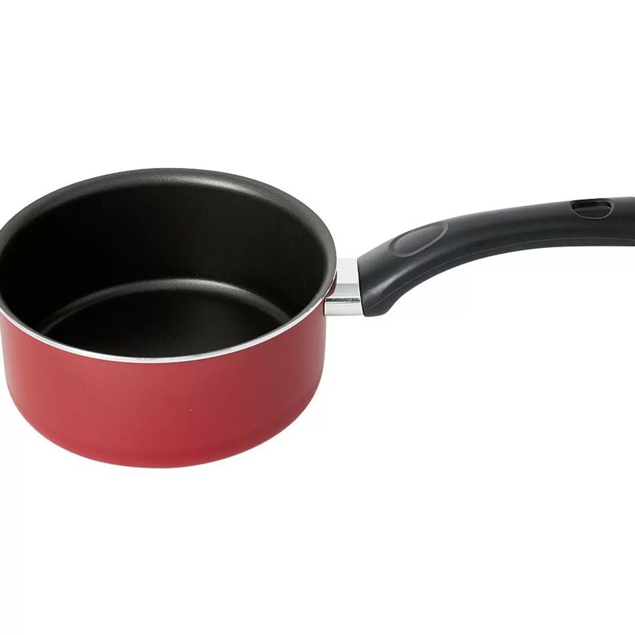 Gifi Casserole aluminium antiadhésive noir et rouge Ø 16 cm< Cuisson