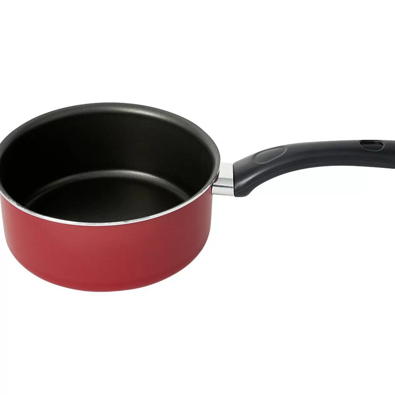 Gifi Casserole aluminium antiadhésive noir et rouge Ø 18 cm< Cuisson