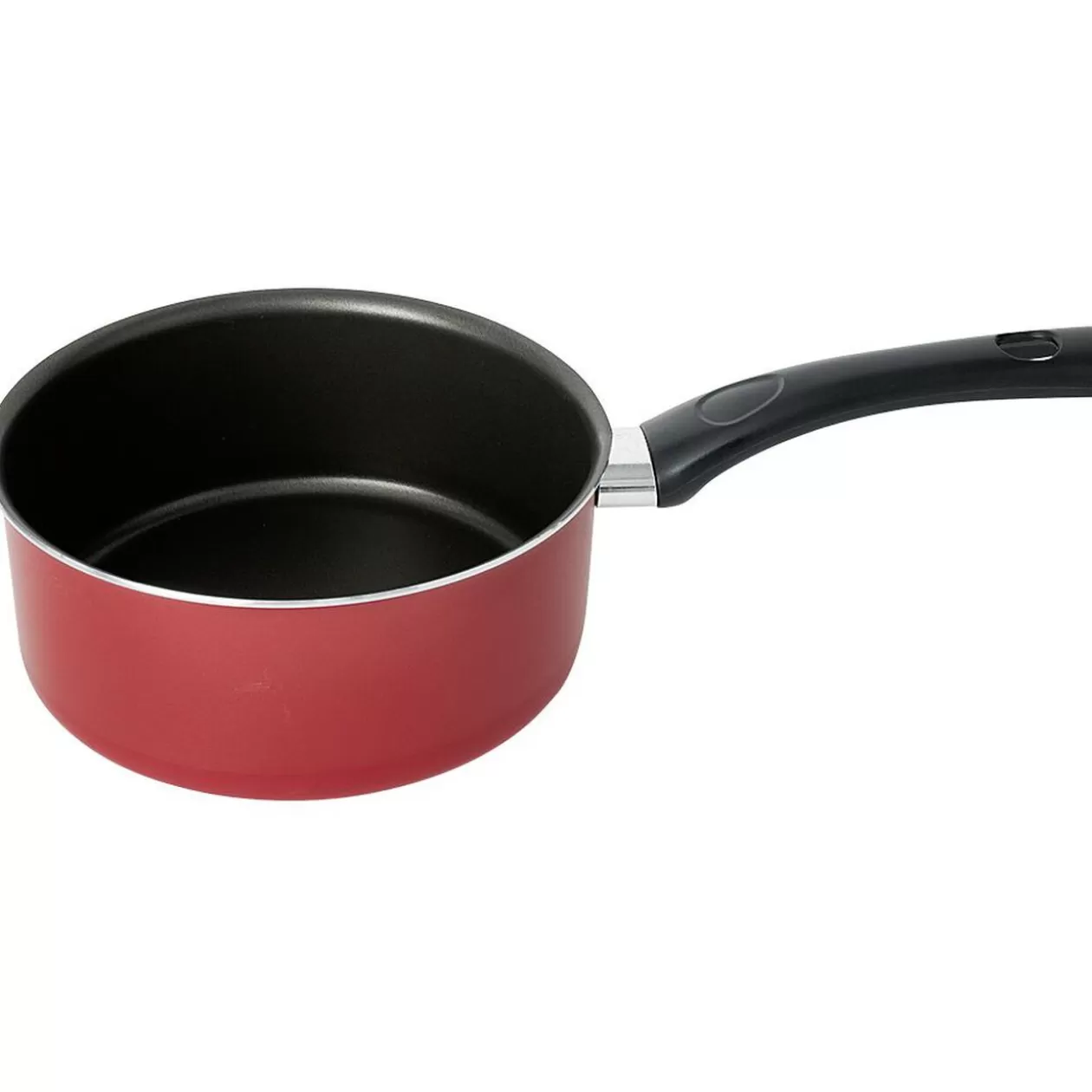 Gifi Casserole aluminium antiadhésive noir et rouge Ø 20 cm< Cuisson