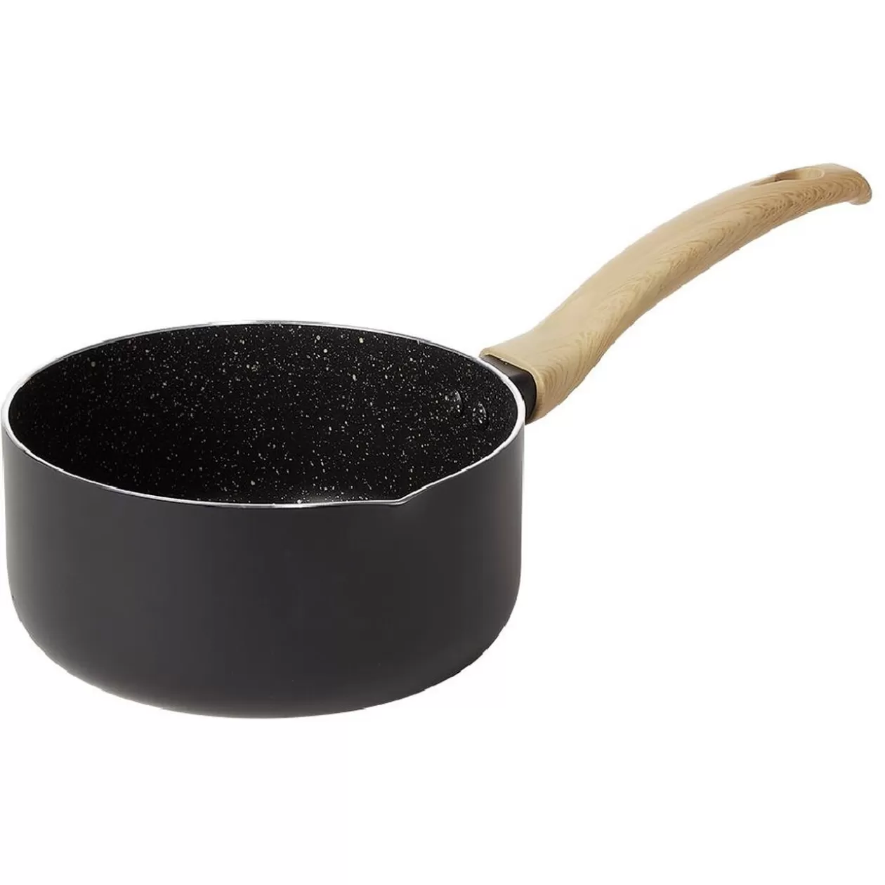 Gifi Casserole antiadhérente poignée soft touch beige et noir Ø18cm< Cuisson