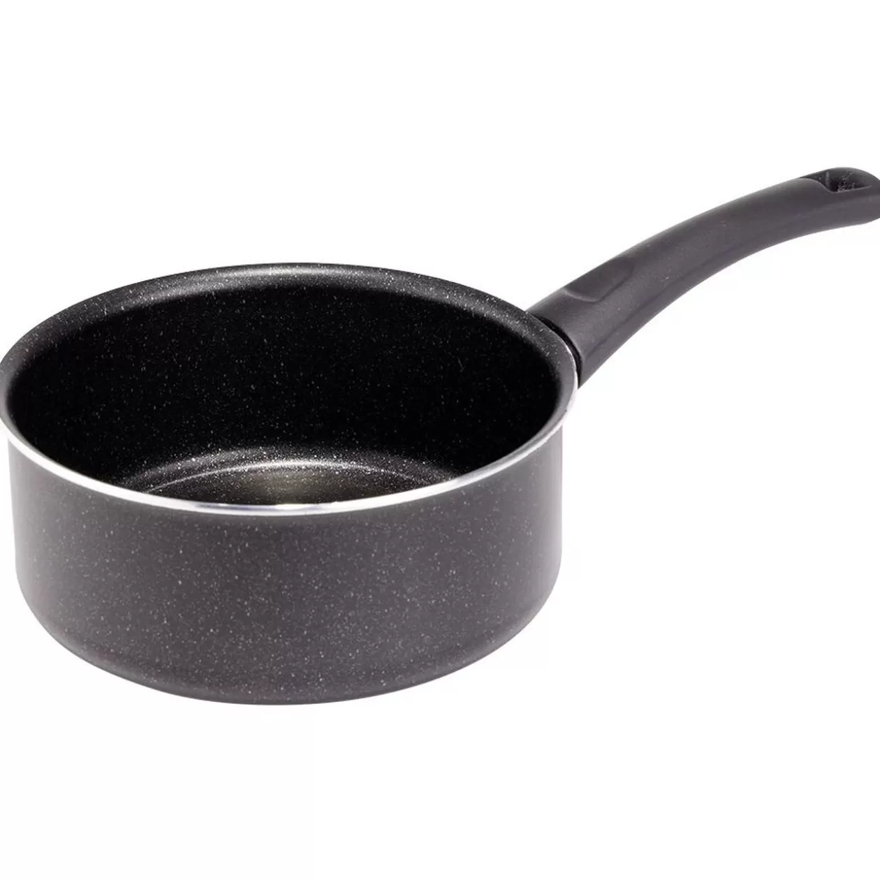 Gifi Casserole effet pierre antiadhérente noir Ø18xH7,5cm< Cuisson