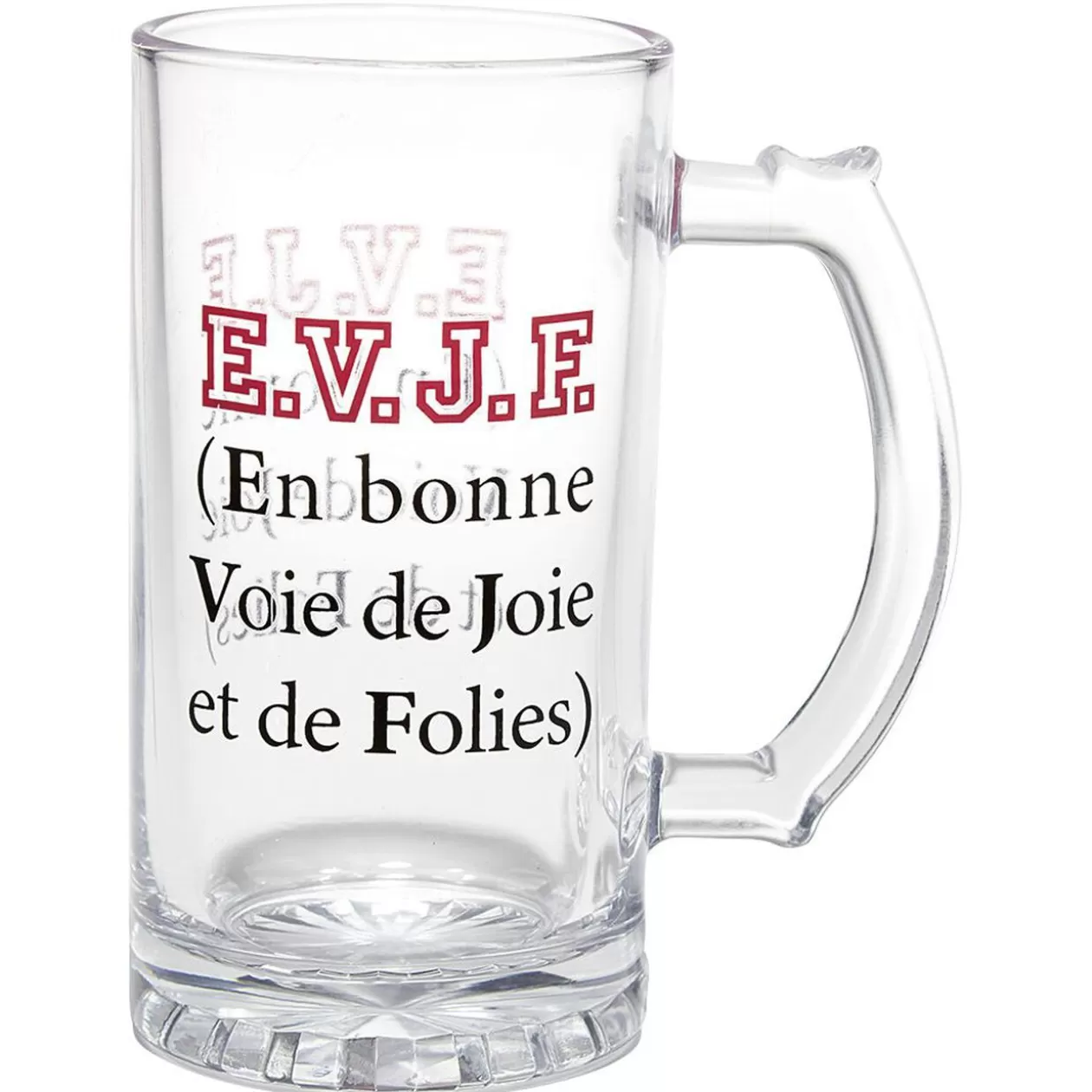 Gifi Chope à bière verre transparent inscription Champion de levée de coude< Vaisselle Et Accessoires De Table