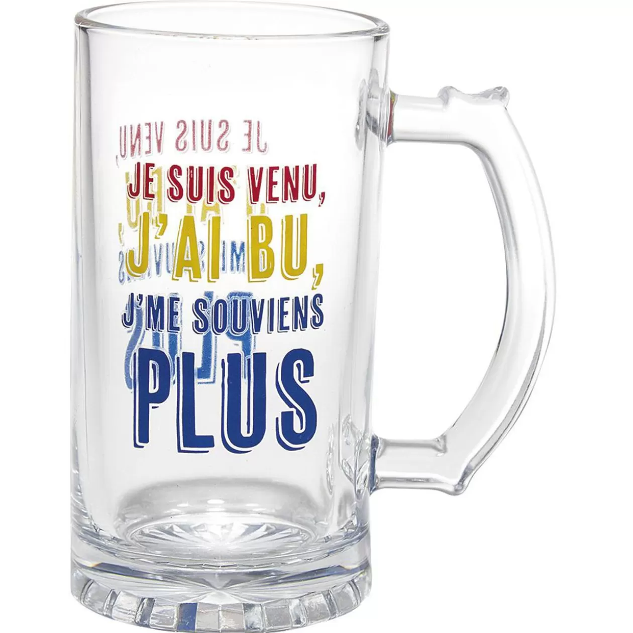 Gifi Chope à bière verre transparent inscription Champion de levée de coude< Vaisselle Et Accessoires De Table