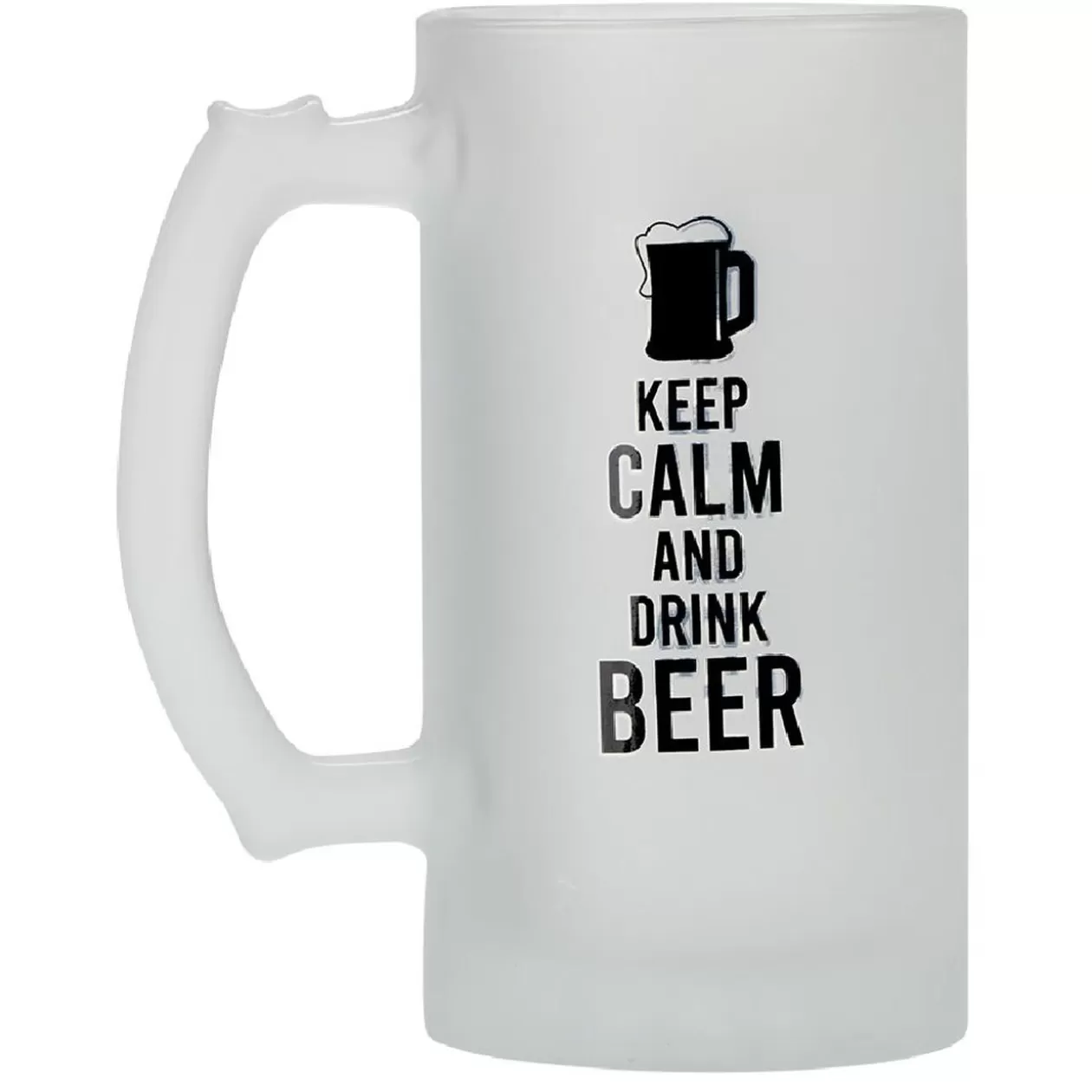 Chope de bière en verre imprimé humour>Gifi Sale