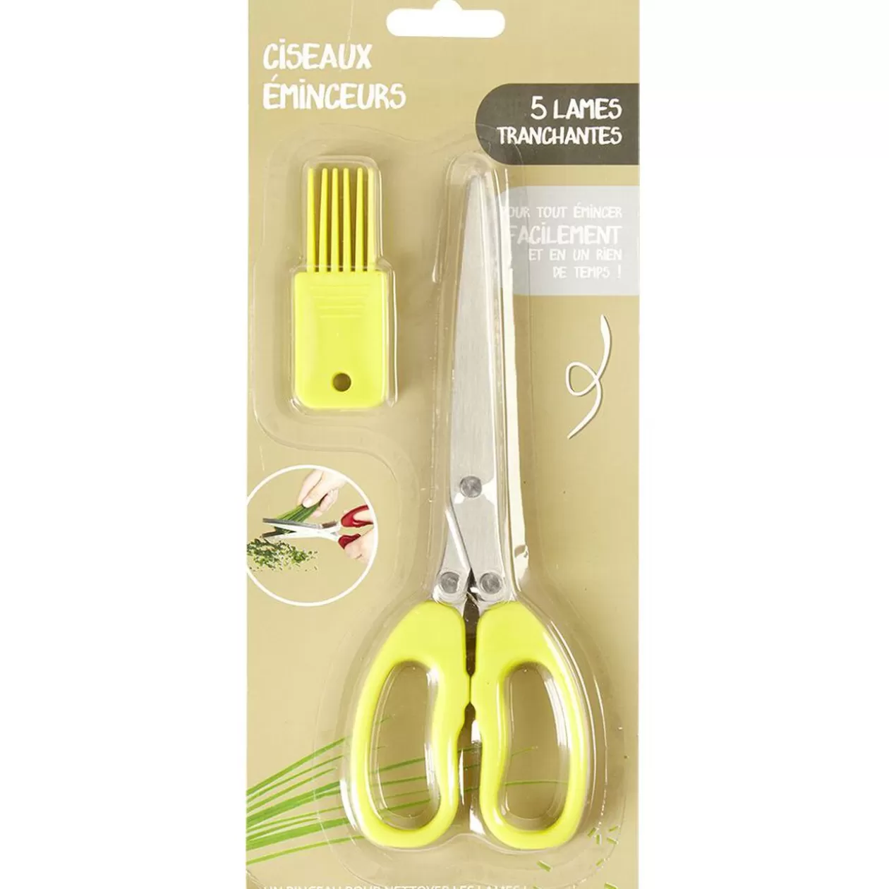 Gifi Ciseau éminceur à herbes + pinceau< Préparation Culinaire