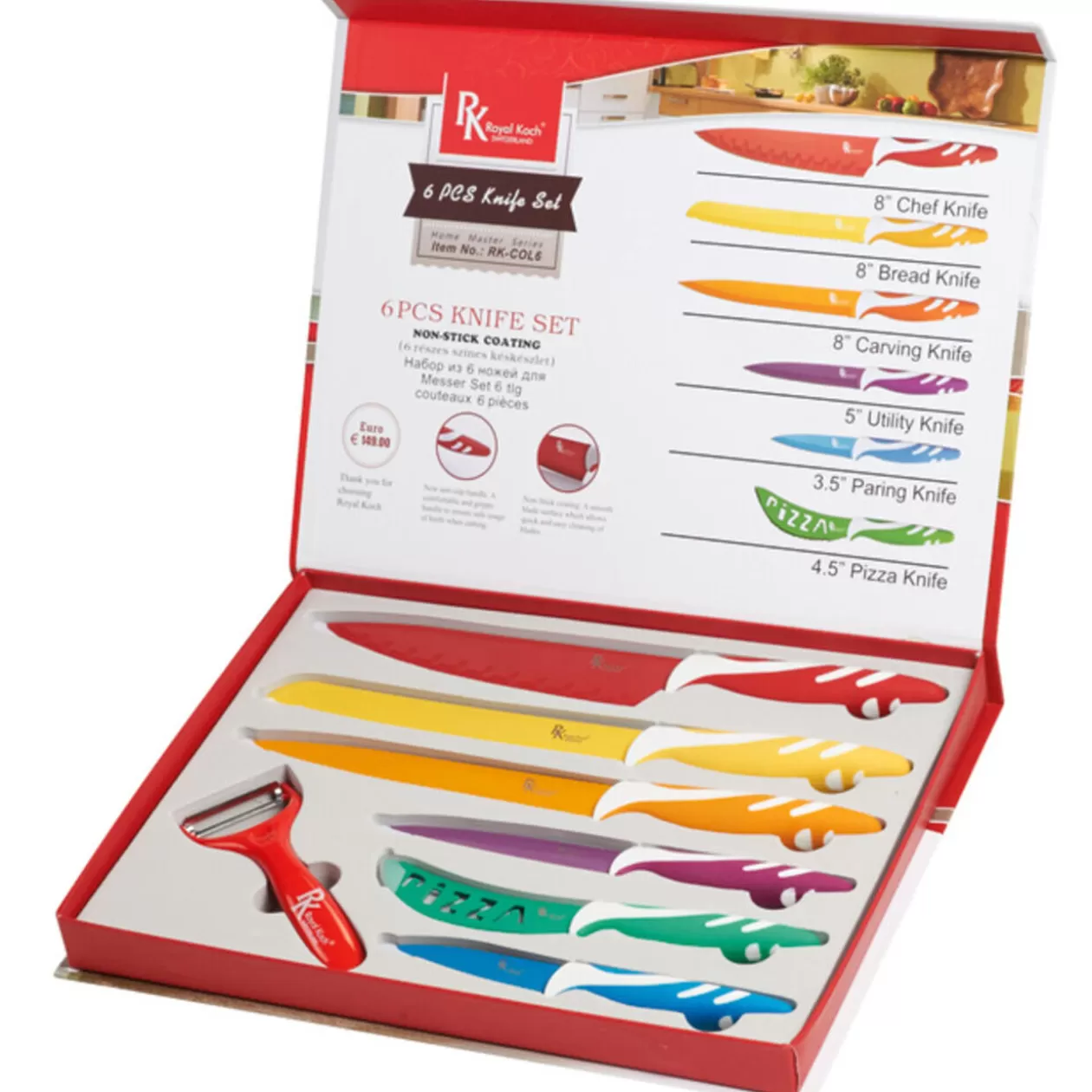 Gifi Coffret 6 couteaux et éplucheur< Préparation Culinaire