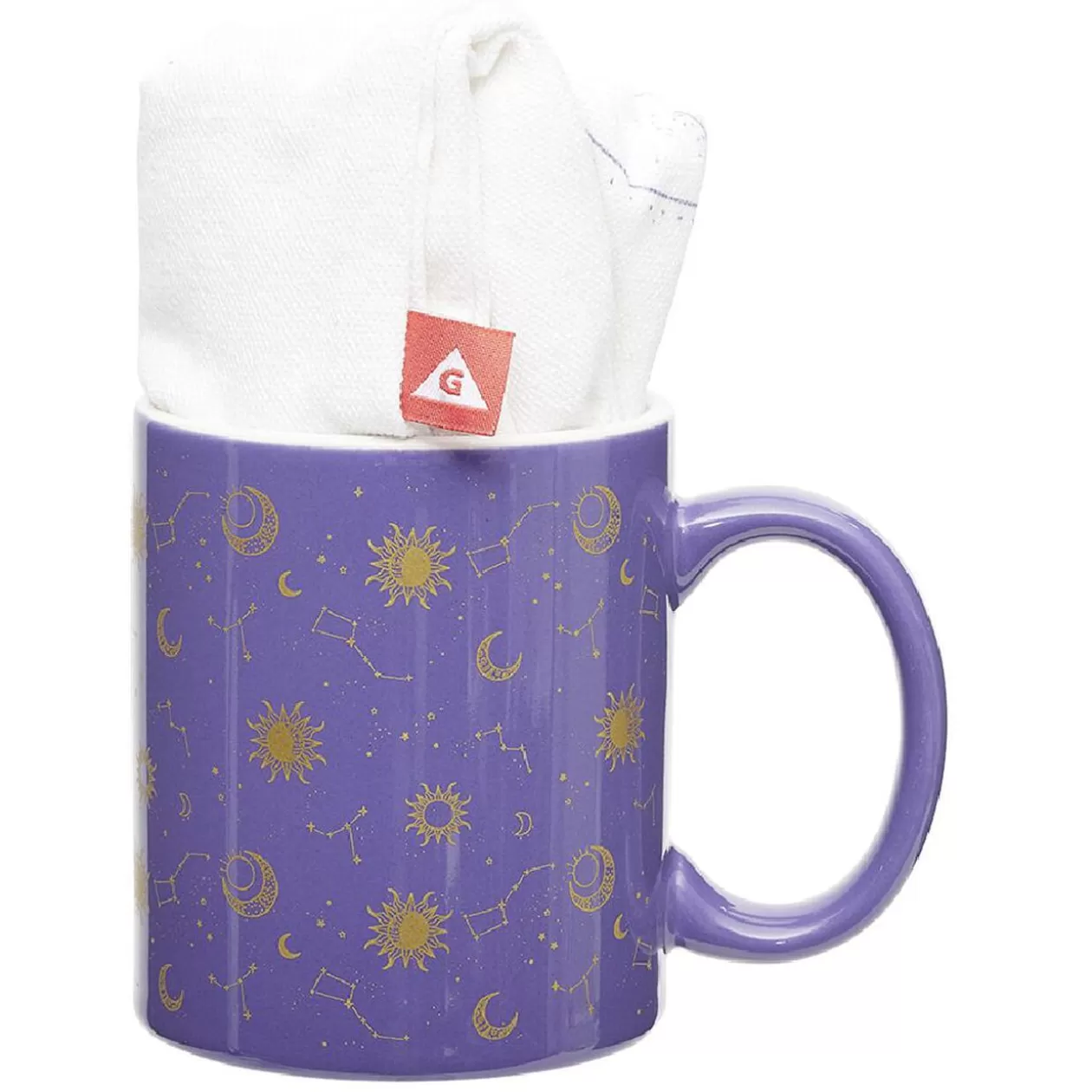 Coffret mug 330ml et tote bag signe du zodiaque blanc et violet>Gifi Fashion