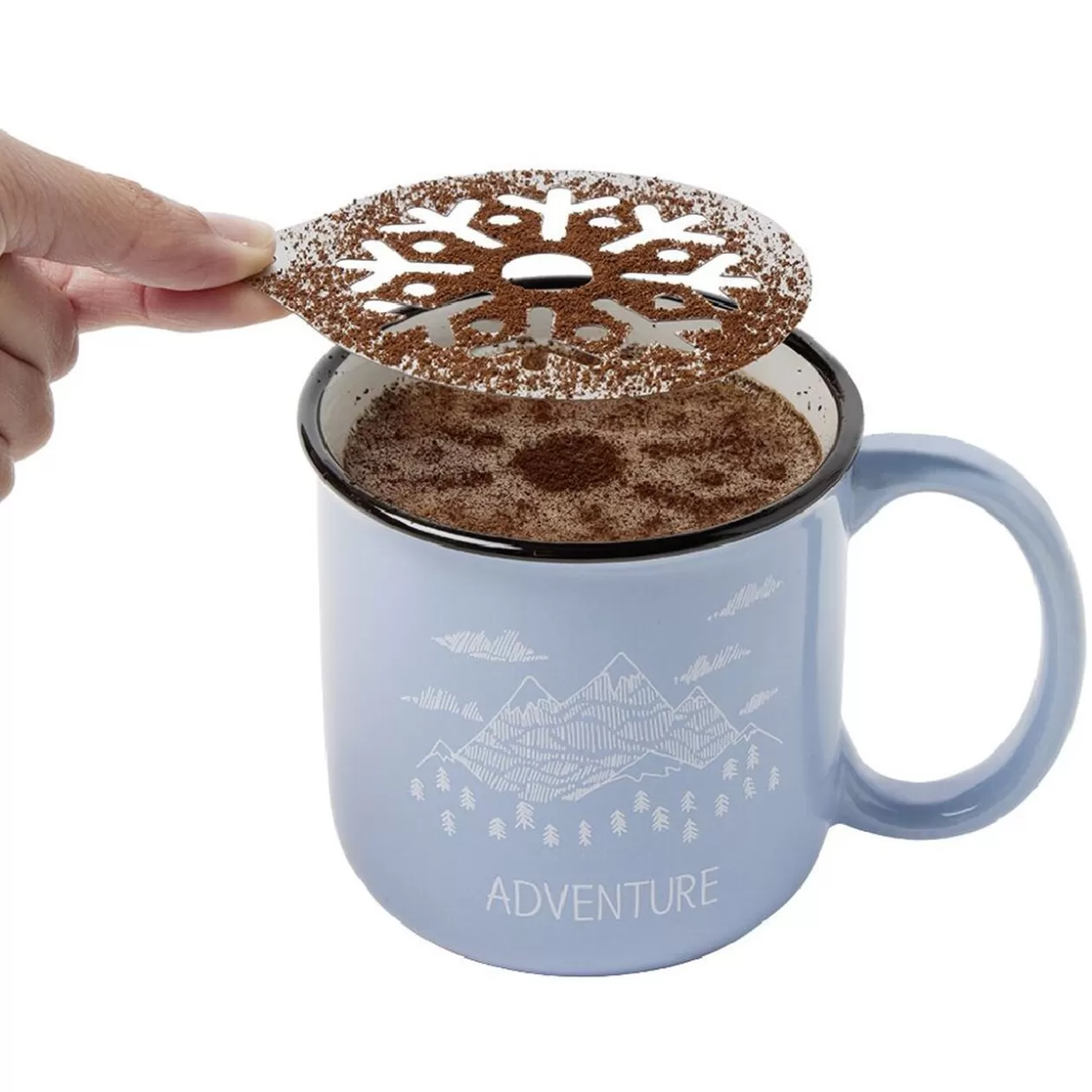 Coffret mug Barista + 2 pochoirs et shaker à chocolat>Gifi New