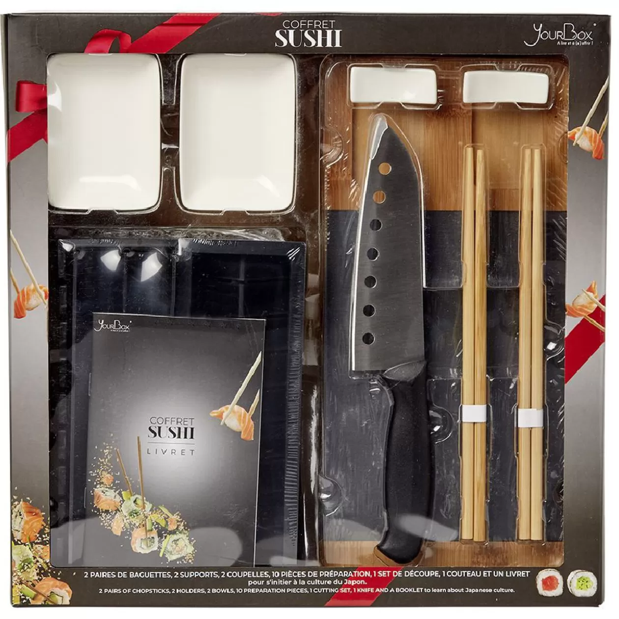 Gifi Coffret préparation sushi en bambou< Préparation Culinaire