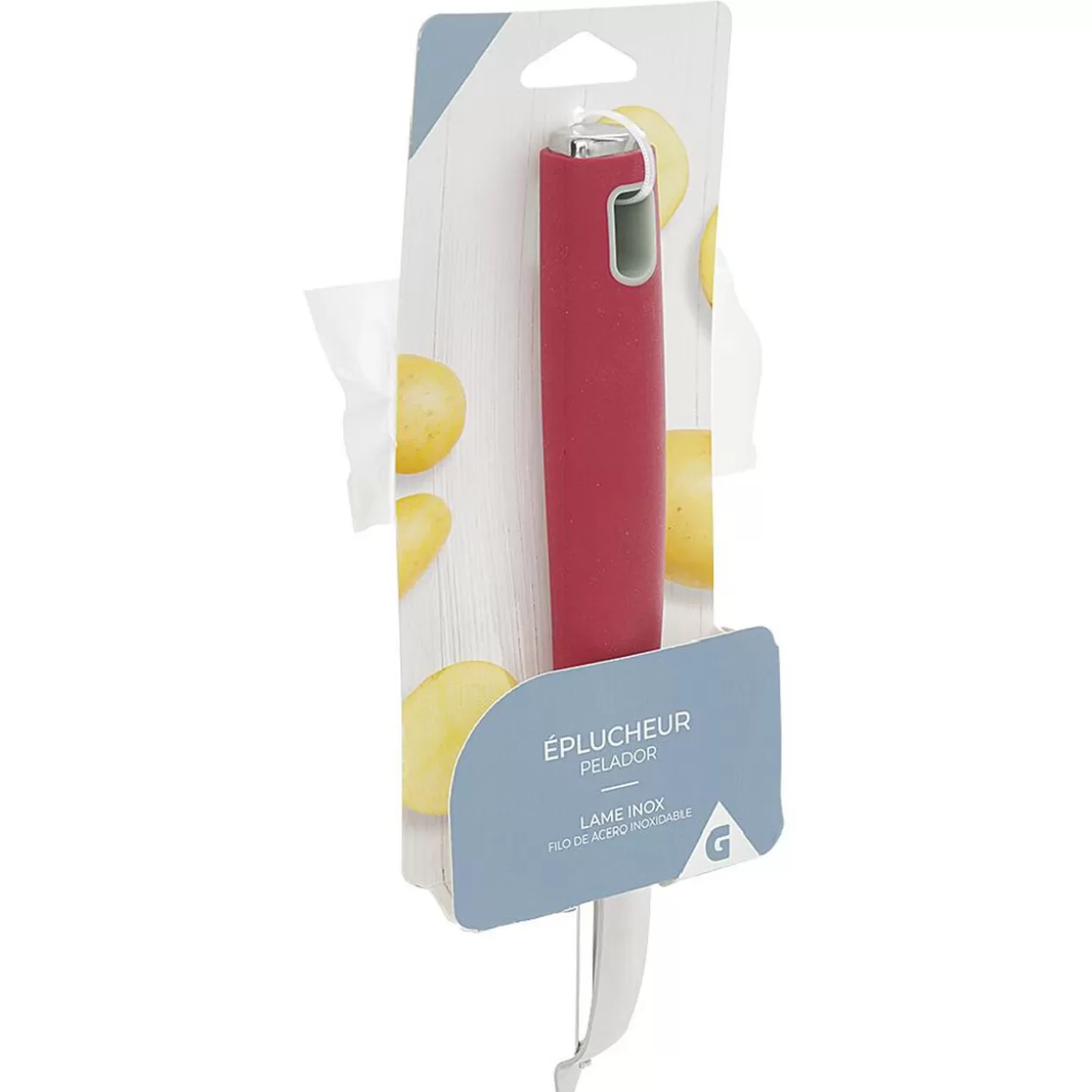Gifi Économe inox manche plastique rouge< Préparation Culinaire