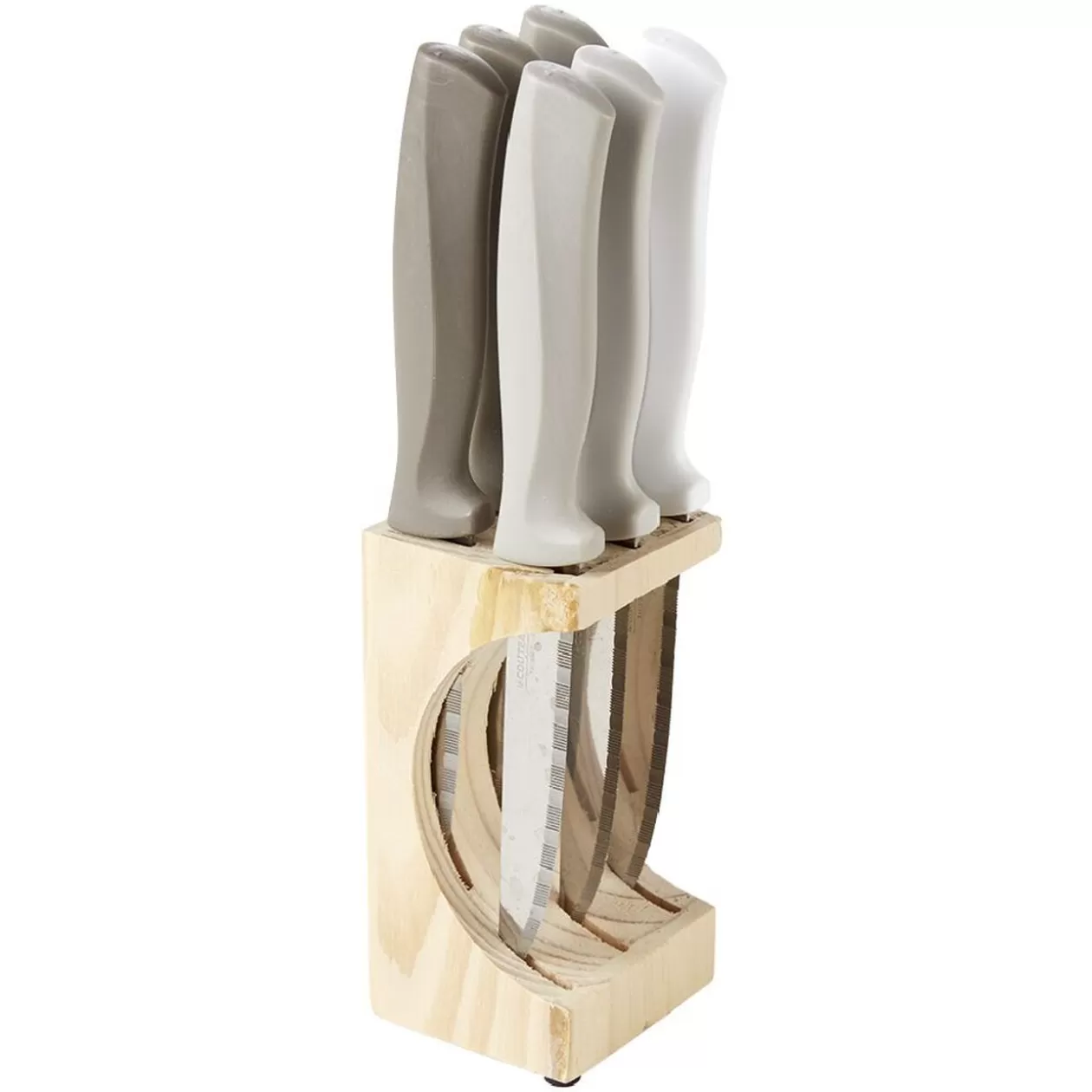 Gifi Coouteau à steak inox x6 et bloc en pin< Préparation Culinaire
