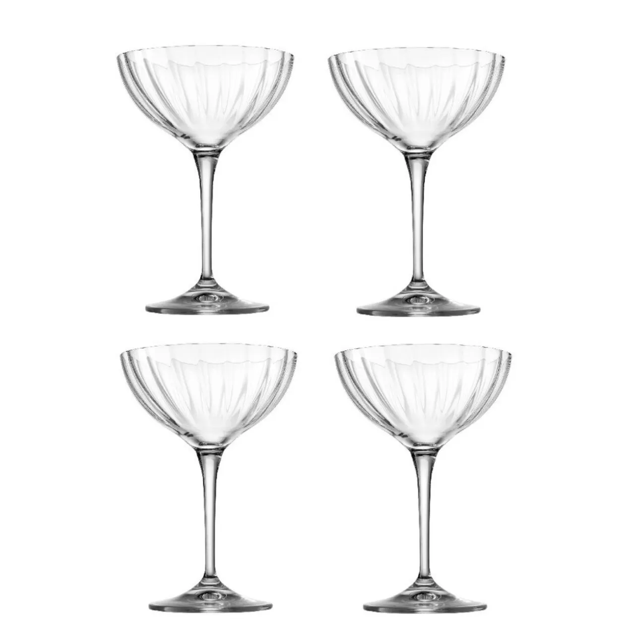 Coupe à champagne en verre Cristal 21 cl x4>Gifi Flash Sale